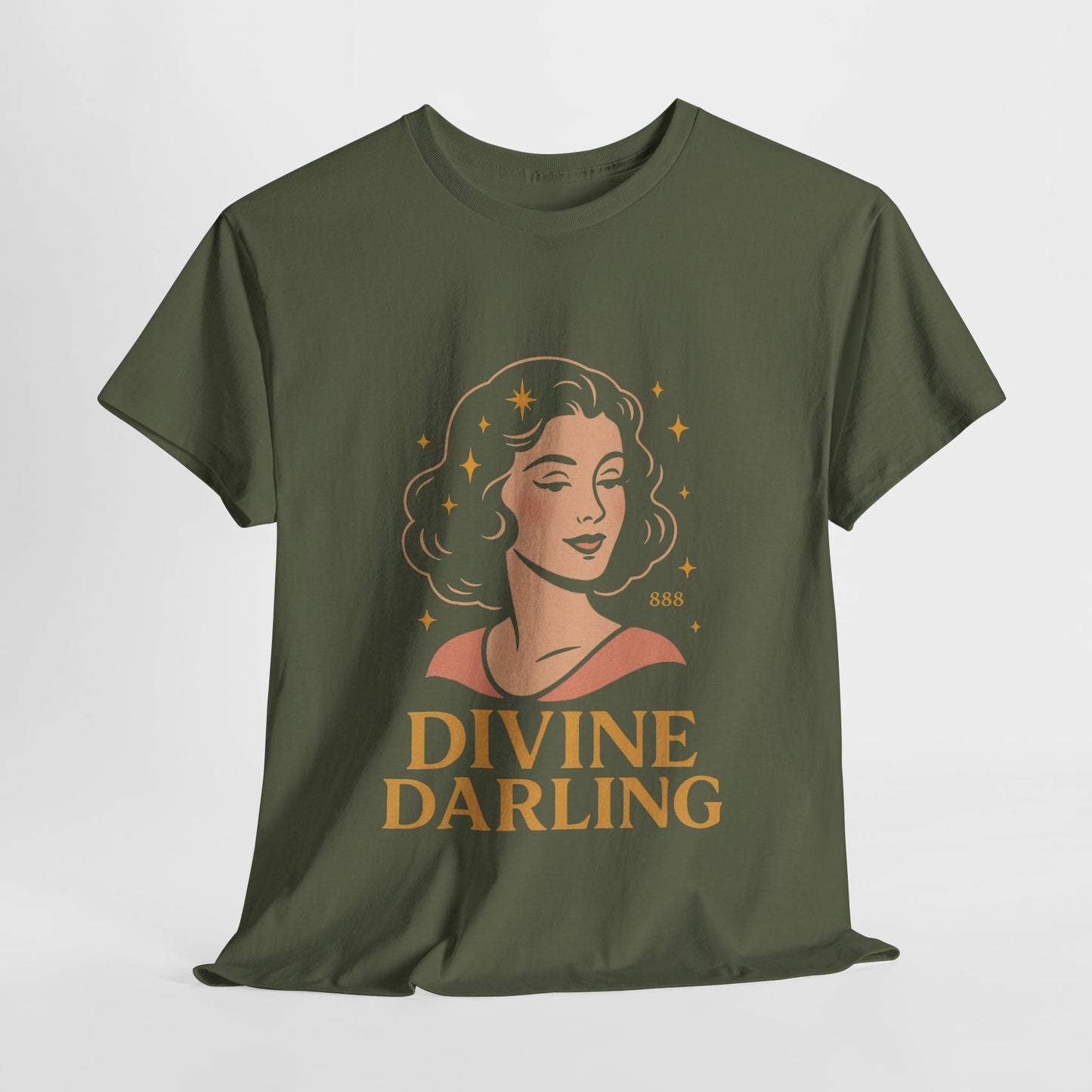 Wearing 888 Like It’s Chanel – Divine Darling T-Shirt, Vintage Retro Unisex Tee, 50s Pin Up Spirit Shirt - Madame Soulière