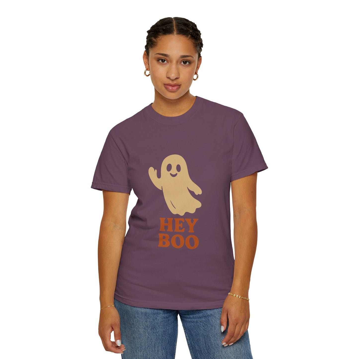Retro Halloween Ghost T-Shirt – Vintage Pin Up Style Tee, Spooky Season Graphic Top, Hey Boo Shirt for Women & Men - Madame Soulière