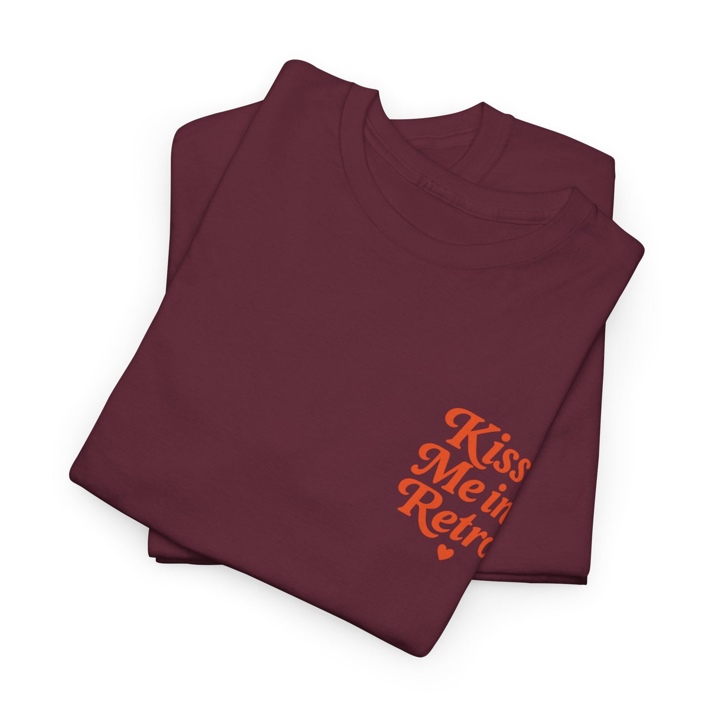 Retro Mini Slogan Unisex T-Shirt – Kiss Me in Retro Graphic Tee, Vintage Pin Up Inspired Top, 50s Rockabilly Style, Feminine Retro Statement Shirt - Madame Soulière