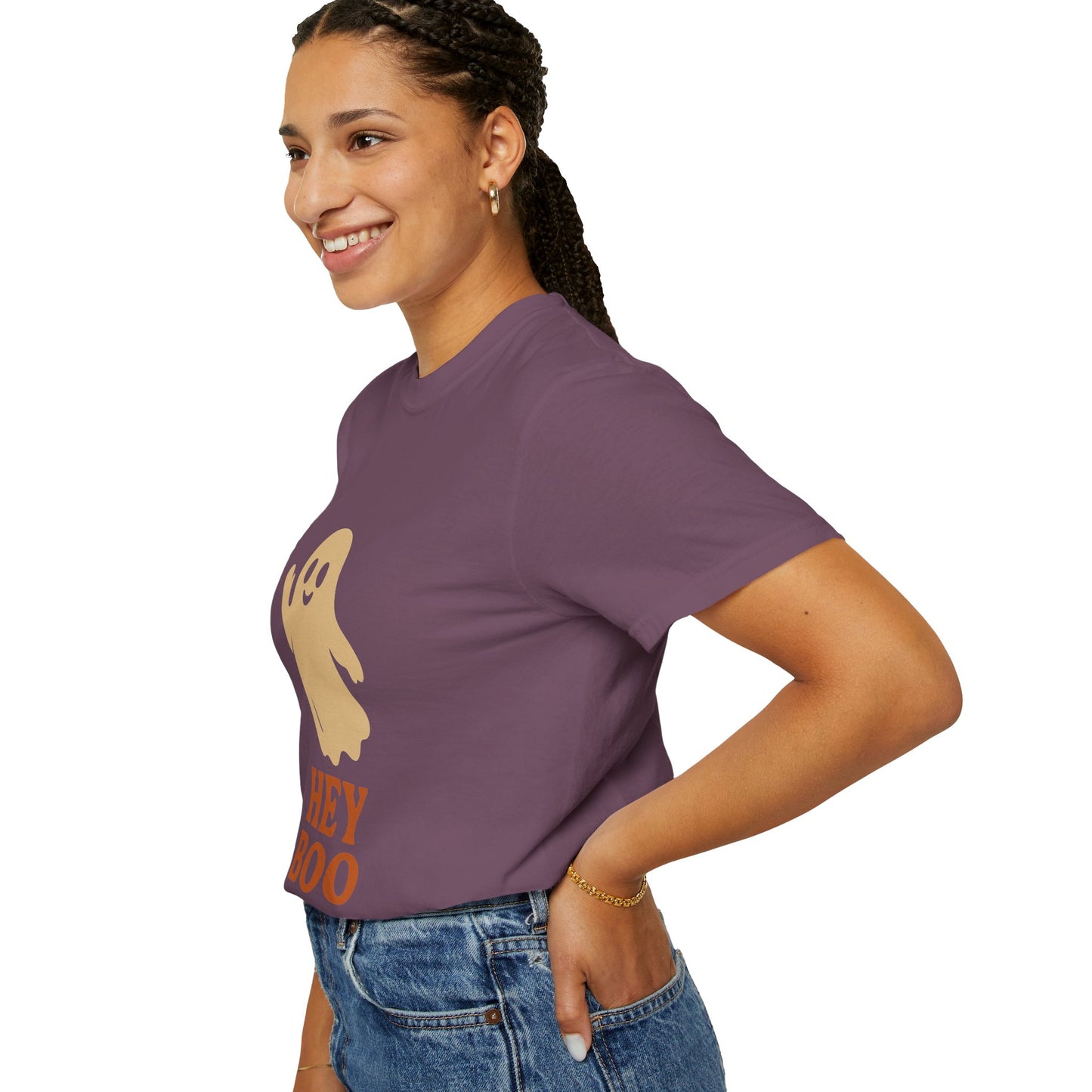 Retro Halloween Ghost T-Shirt – Vintage Pin Up Style Tee, Spooky Season Graphic Top, Hey Boo Shirt for Women & Men - Madame Soulière