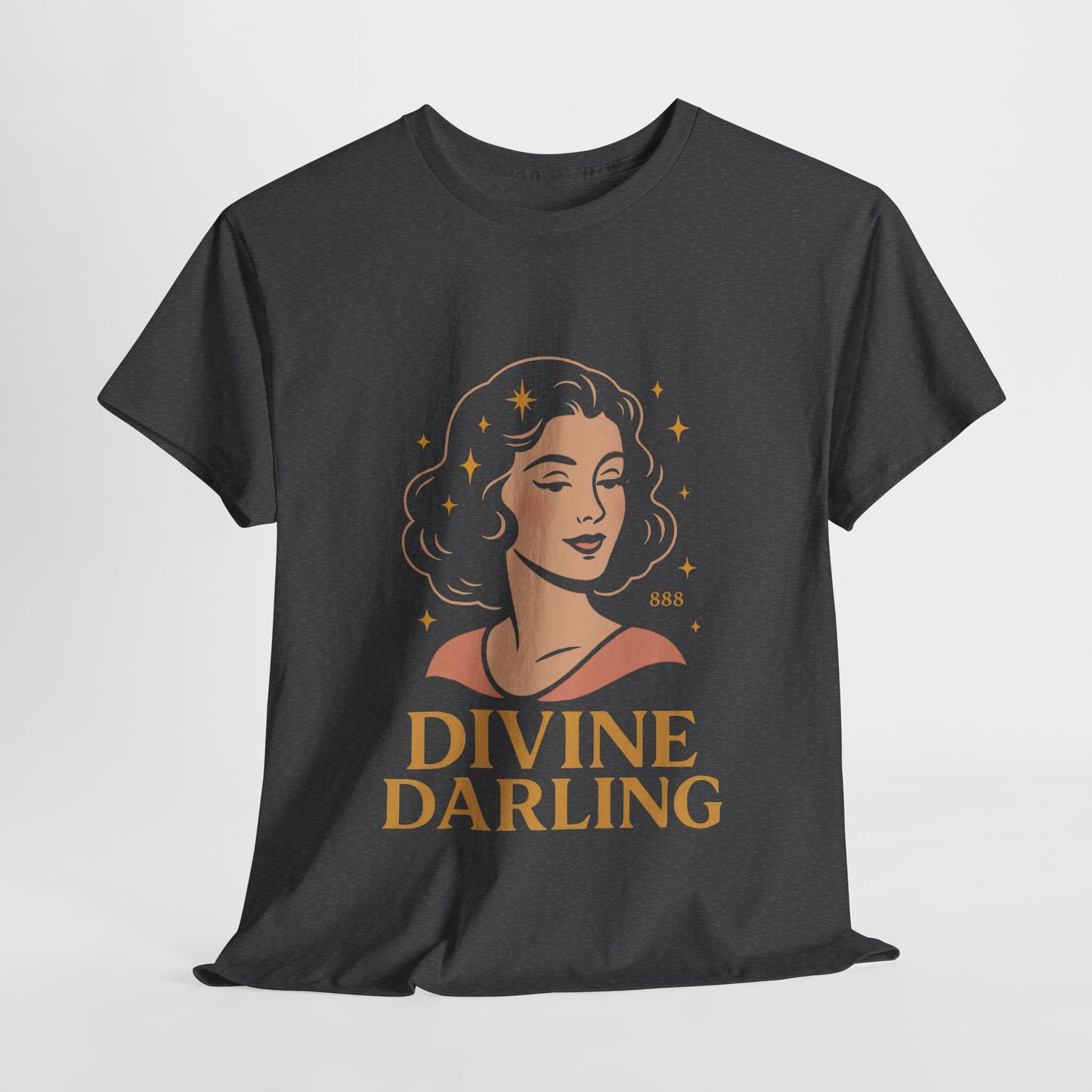 Wearing 888 Like It’s Chanel – Divine Darling T-Shirt, Vintage Retro Unisex Tee, 50s Pin Up Spirit Shirt - Madame Soulière