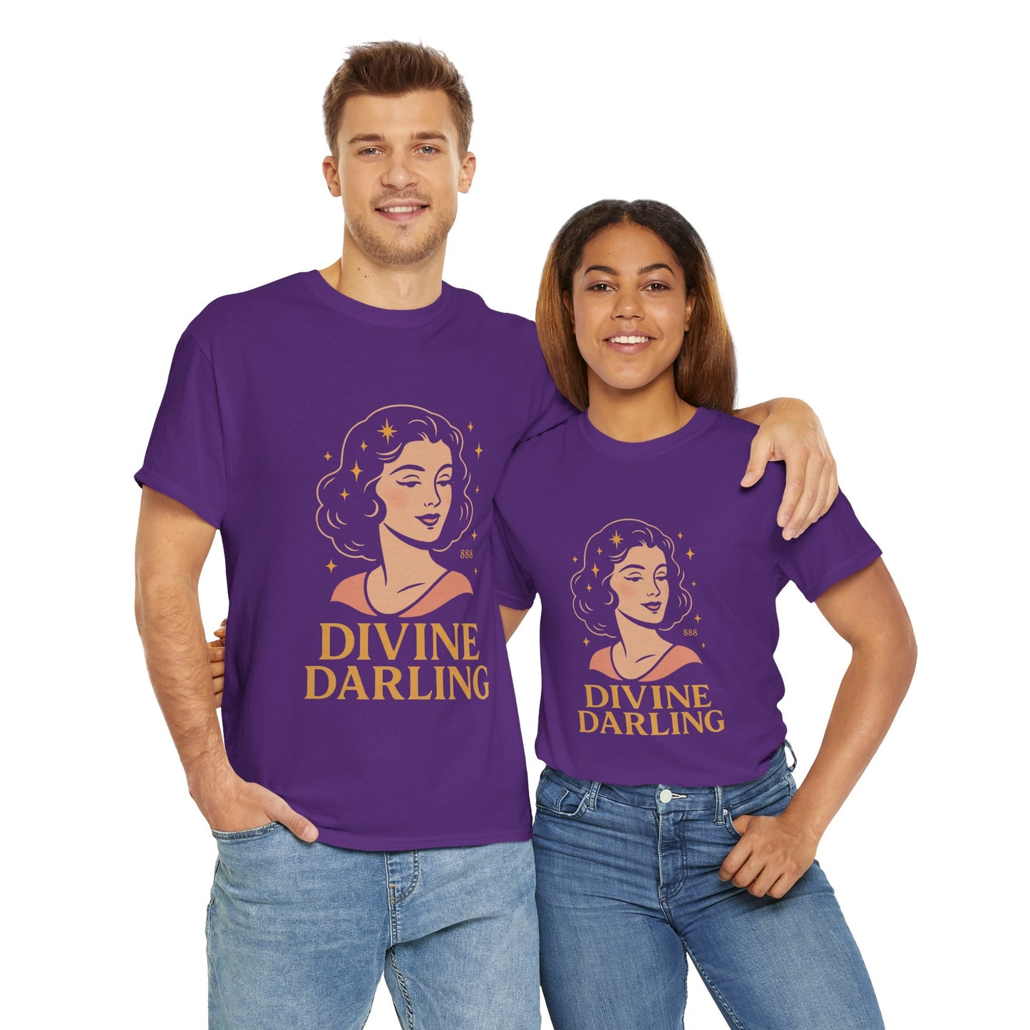 Wearing 888 Like It’s Chanel – Divine Darling T-Shirt, Vintage Retro Unisex Tee, 50s Pin Up Spirit Shirt - Madame Soulière