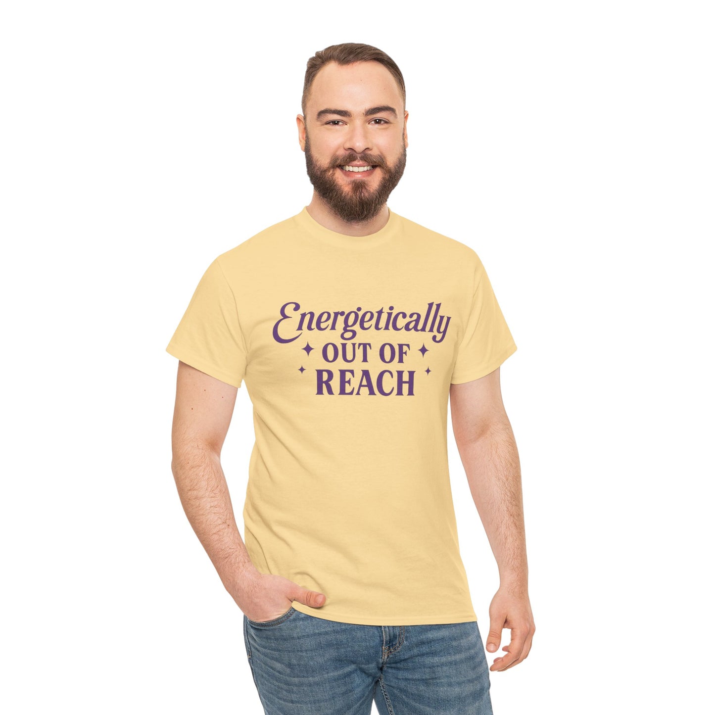 Energetically Out of Reach Unisex T-Shirt – Retro Vintage Graphic Tee, Spiritual Pin Up Shirt, Aesthetic Cosmic Vibes Top - Madame Soulière