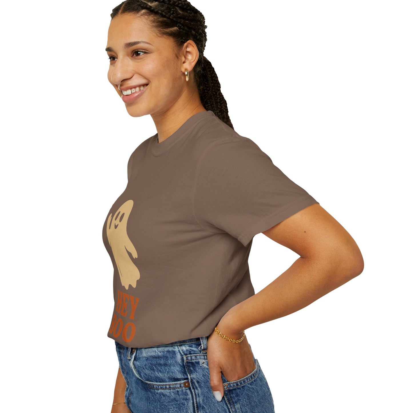 Retro Halloween Ghost T-Shirt – Vintage Pin Up Style Tee, Spooky Season Graphic Top, Hey Boo Shirt for Women & Men - Madame Soulière
