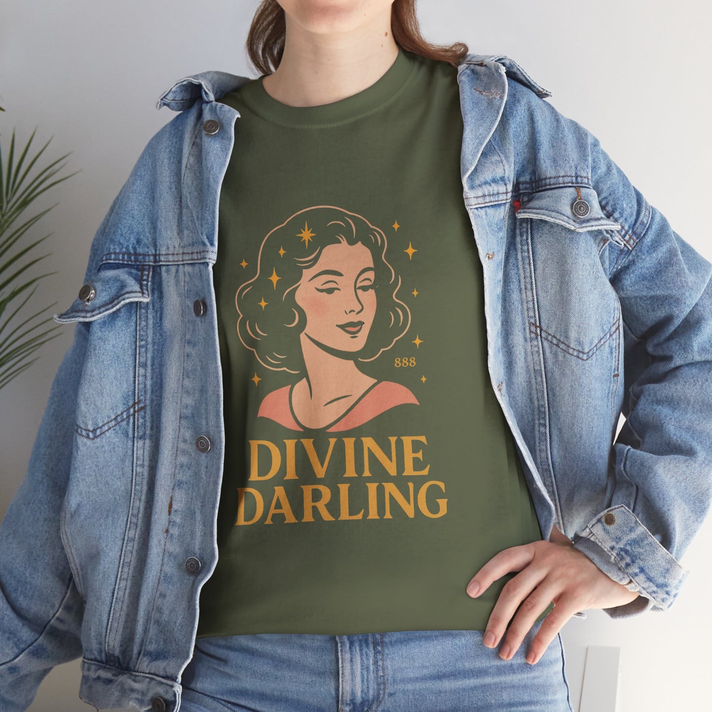 Wearing 888 Like It’s Chanel – Divine Darling T-Shirt, Vintage Retro Unisex Tee, 50s Pin Up Spirit Shirt - Madame Soulière