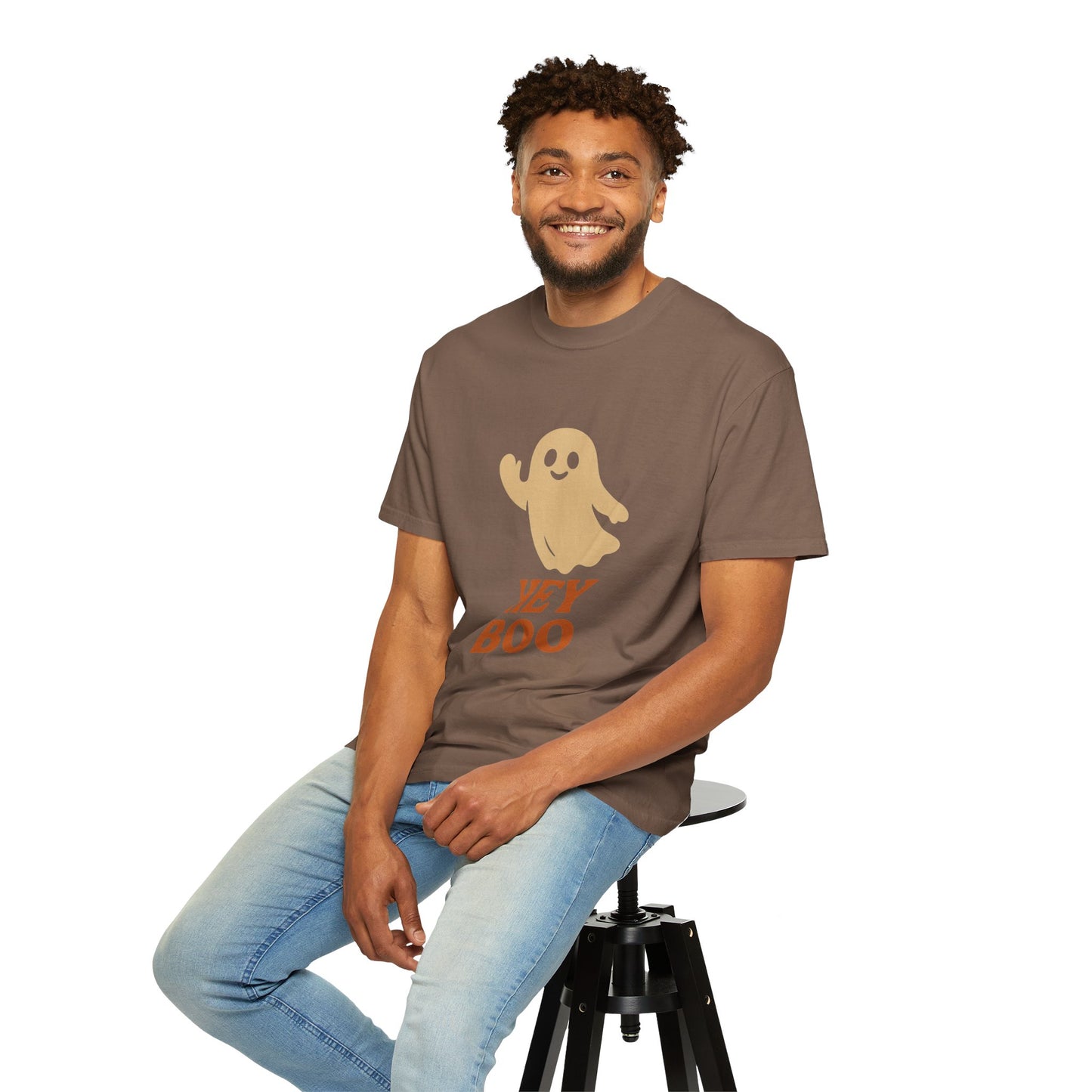 Retro Halloween Ghost T-Shirt – Vintage Pin Up Style Tee, Spooky Season Graphic Top, Hey Boo Shirt for Women & Men - Madame Soulière