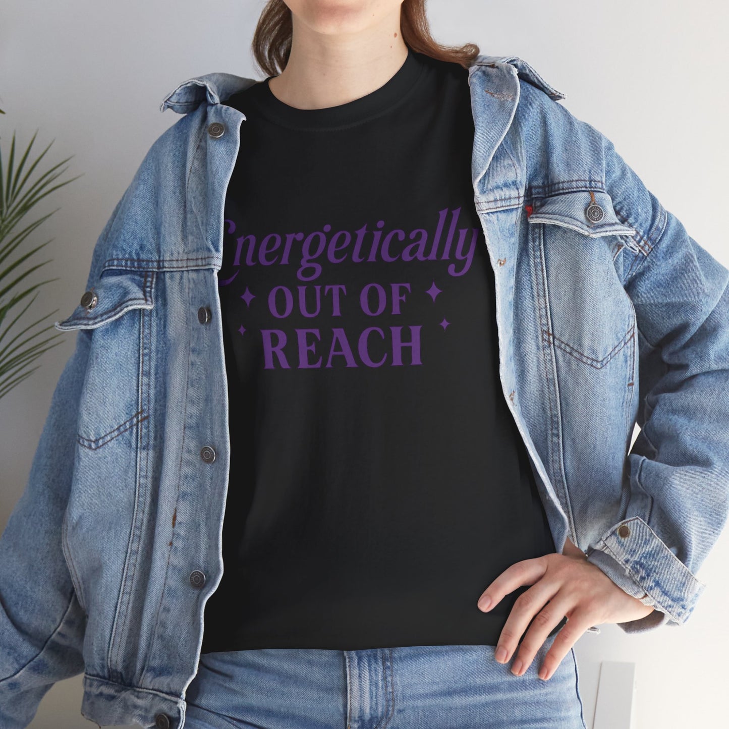 Energetically Out of Reach Unisex T-Shirt – Retro Vintage Graphic Tee, Spiritual Pin Up Shirt, Aesthetic Cosmic Vibes Top - Madame Soulière