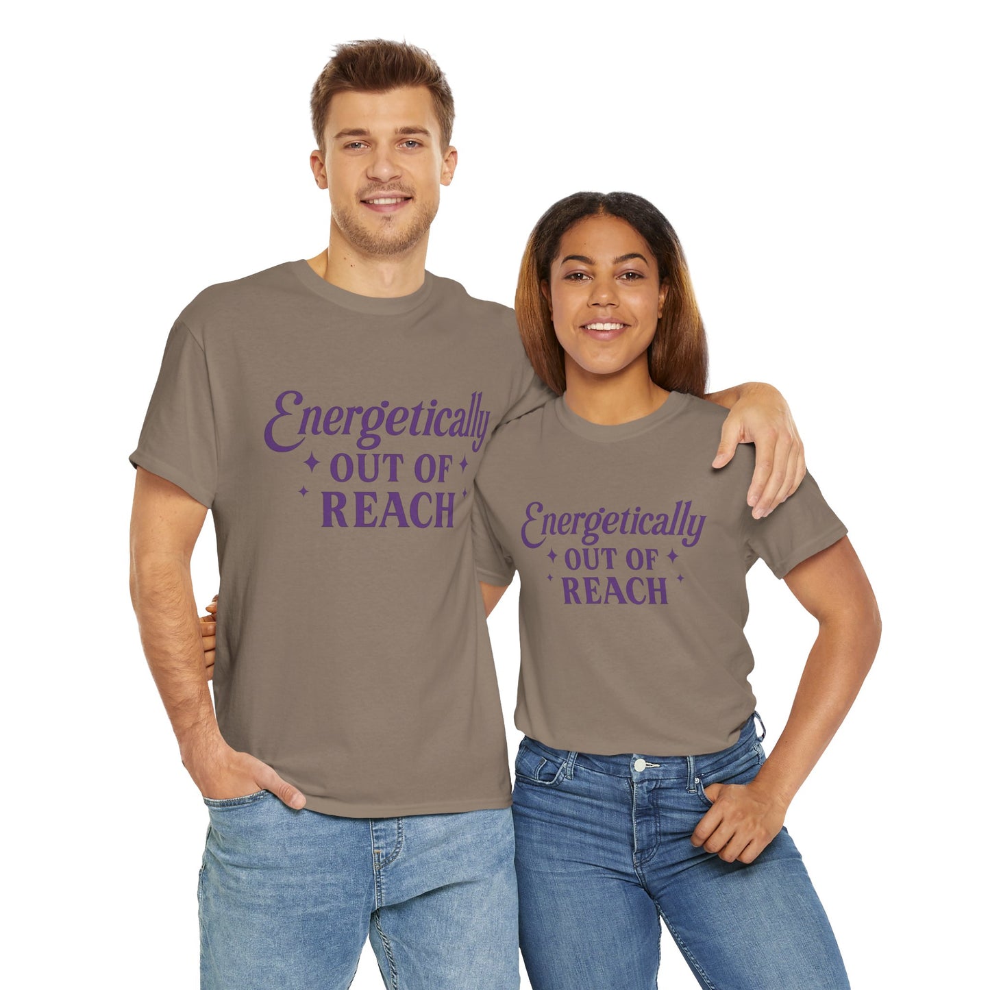 Energetically Out of Reach Unisex T-Shirt – Retro Vintage Graphic Tee, Spiritual Pin Up Shirt, Aesthetic Cosmic Vibes Top - Madame Soulière