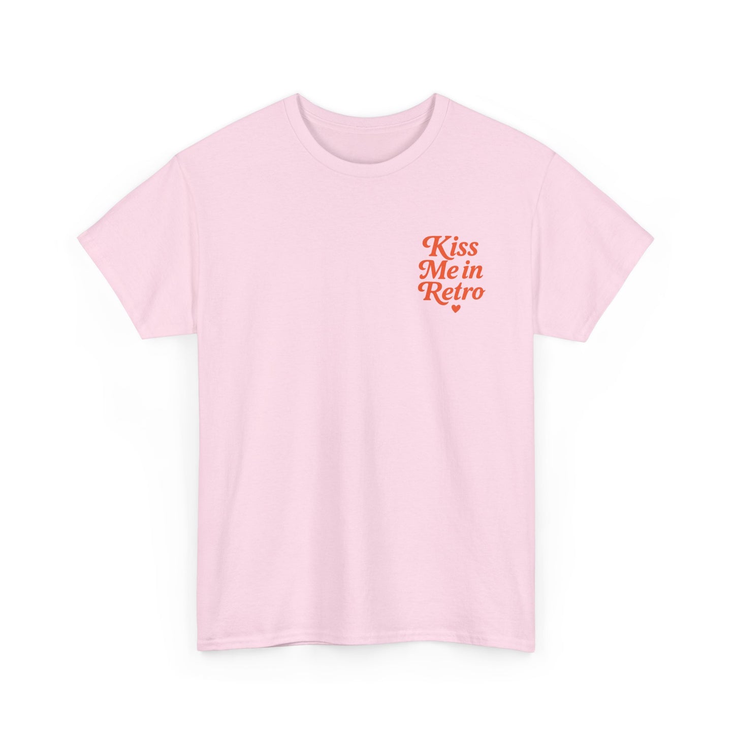 Retro Mini Slogan Unisex T-Shirt – Kiss Me in Retro Graphic Tee, Vintage Pin Up Inspired Top, 50s Rockabilly Style, Feminine Retro Statement Shirt - Madame Soulière
