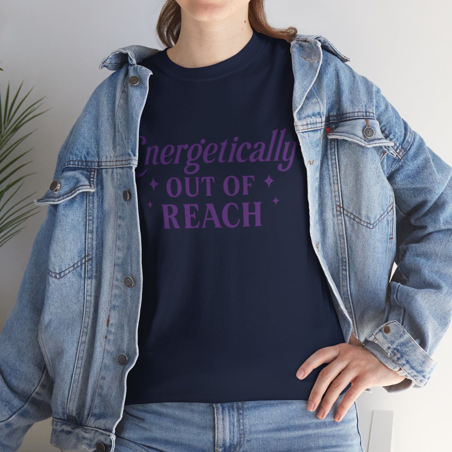 Energetically Out of Reach Unisex T-Shirt – Retro Vintage Graphic Tee, Spiritual Pin Up Shirt, Aesthetic Cosmic Vibes Top - Madame Soulière