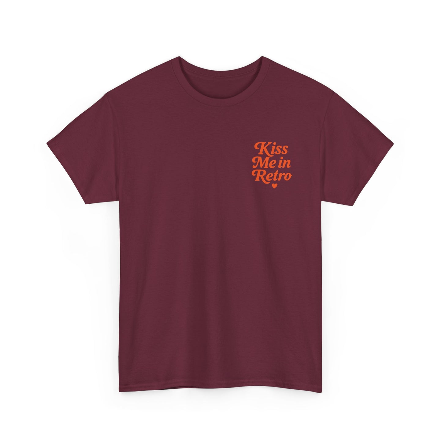 Retro Mini Slogan Unisex T-Shirt – Kiss Me in Retro Graphic Tee, Vintage Pin Up Inspired Top, 50s Rockabilly Style, Feminine Retro Statement Shirt - Madame Soulière