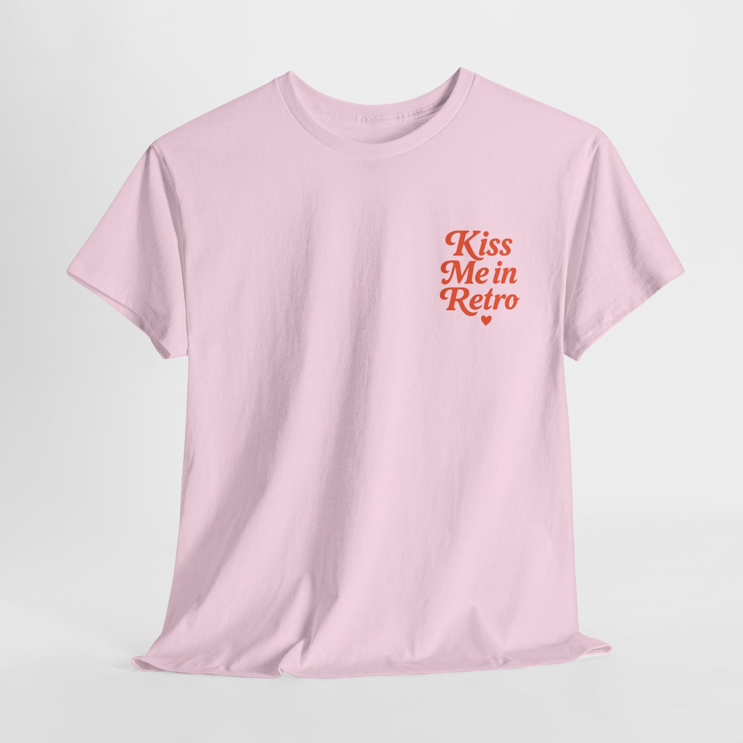 Retro Mini Slogan Unisex T-Shirt – Kiss Me in Retro Graphic Tee, Vintage Pin Up Inspired Top, 50s Rockabilly Style, Feminine Retro Statement Shirt - Madame Soulière