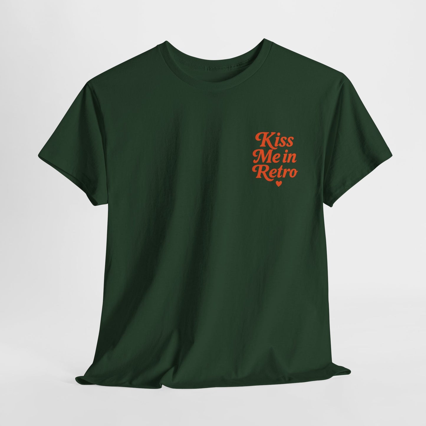 Retro Mini Slogan Unisex T-Shirt – Kiss Me in Retro Graphic Tee, Vintage Pin Up Inspired Top, 50s Rockabilly Style, Feminine Retro Statement Shirt - Madame Soulière
