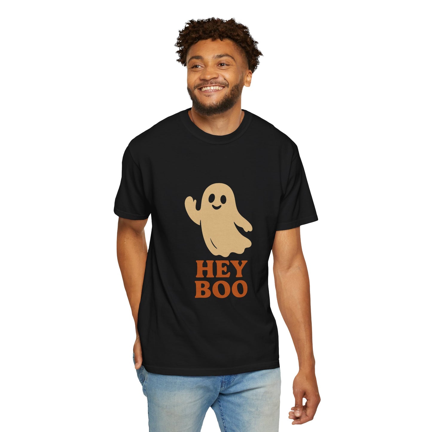 Retro Halloween Ghost T-Shirt – Vintage Pin Up Style Tee, Spooky Season Graphic Top, Hey Boo Shirt for Women & Men - Madame Soulière