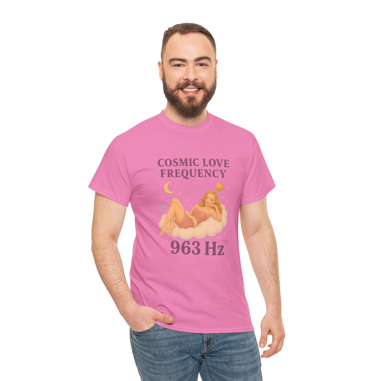 Cosmic Love Frequency 963 Hz Unisex T-Shirt – Retro Vintage Spiritual Graphic Tee, Angel Number Vibes, Feminine Pin Up Inspired Top - Madame Soulière