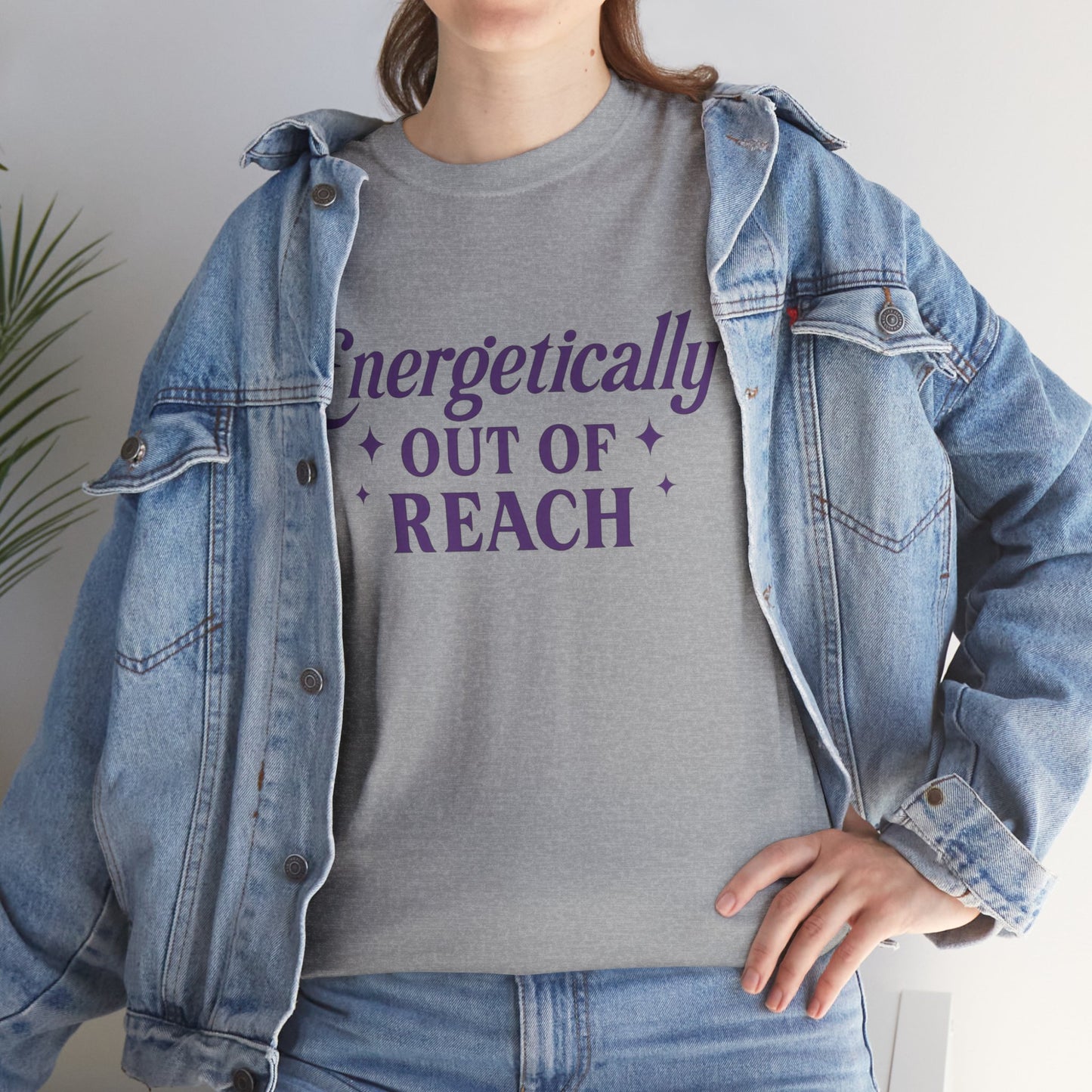 Energetically Out of Reach Unisex T-Shirt – Retro Vintage Graphic Tee, Spiritual Pin Up Shirt, Aesthetic Cosmic Vibes Top - Madame Soulière
