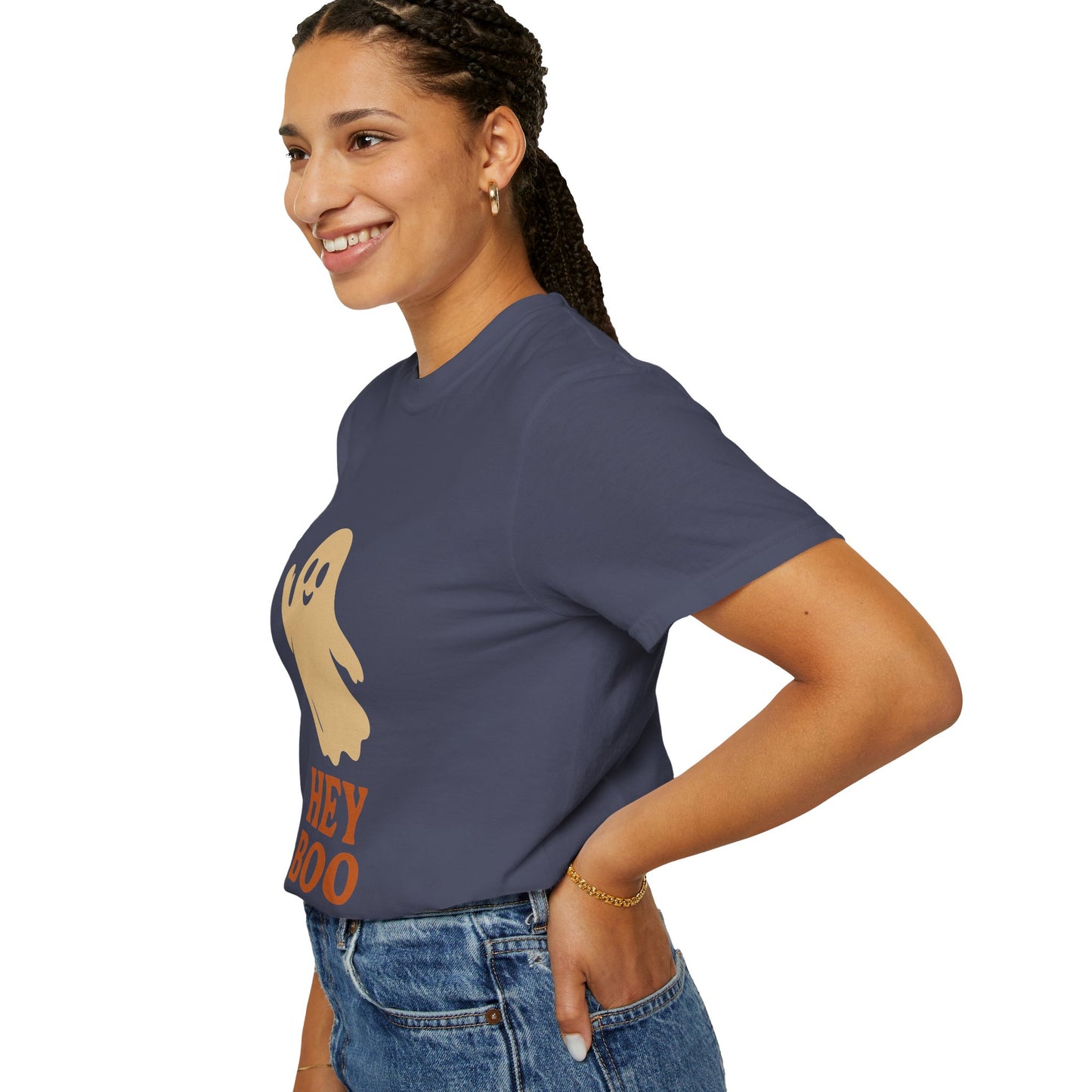 Retro Halloween Ghost T-Shirt – Vintage Pin Up Style Tee, Spooky Season Graphic Top, Hey Boo Shirt for Women & Men - Madame Soulière
