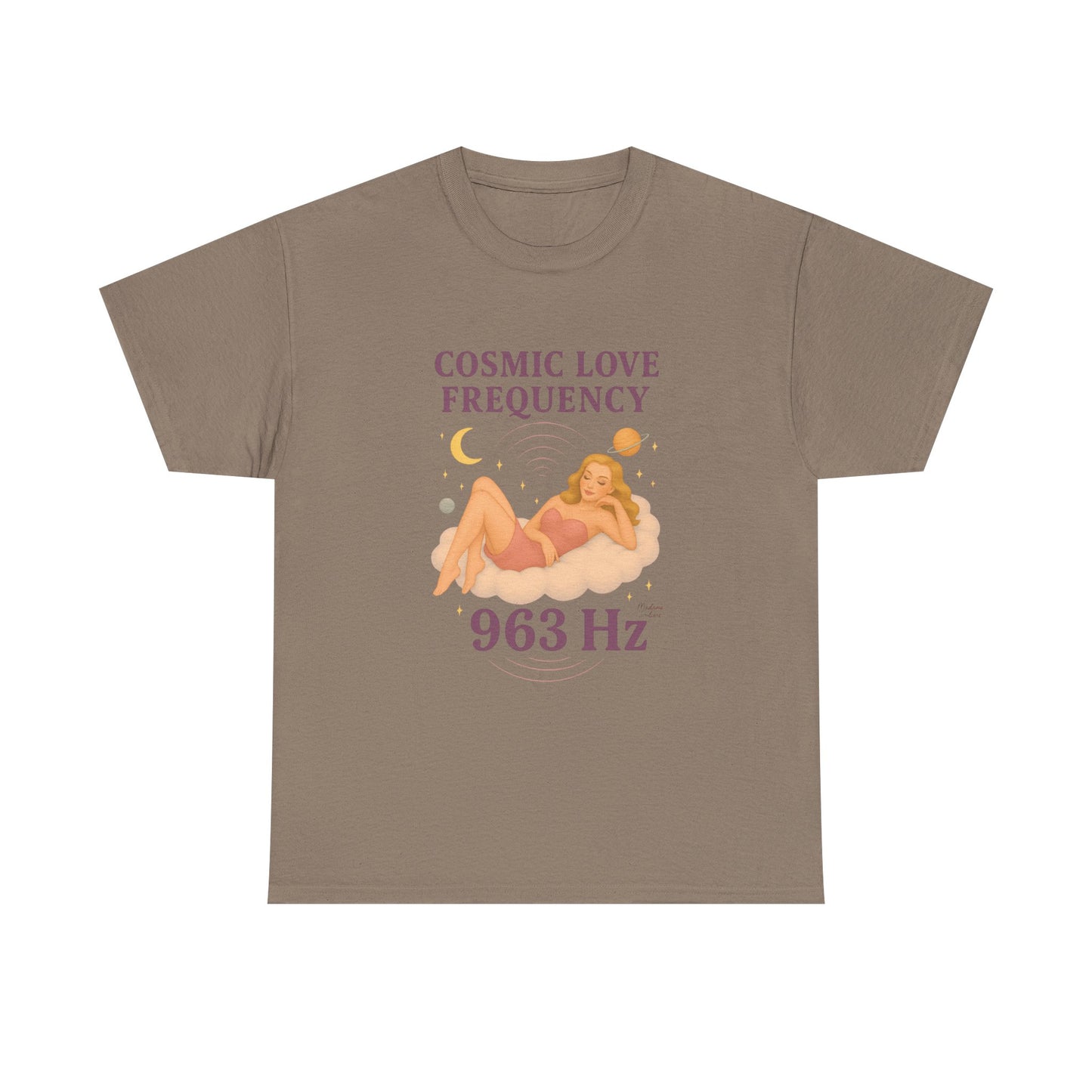 Cosmic Love Frequency 963 Hz Unisex T-Shirt – Retro Vintage Spiritual Graphic Tee, Angel Number Vibes, Feminine Pin Up Inspired Top - Madame Soulière