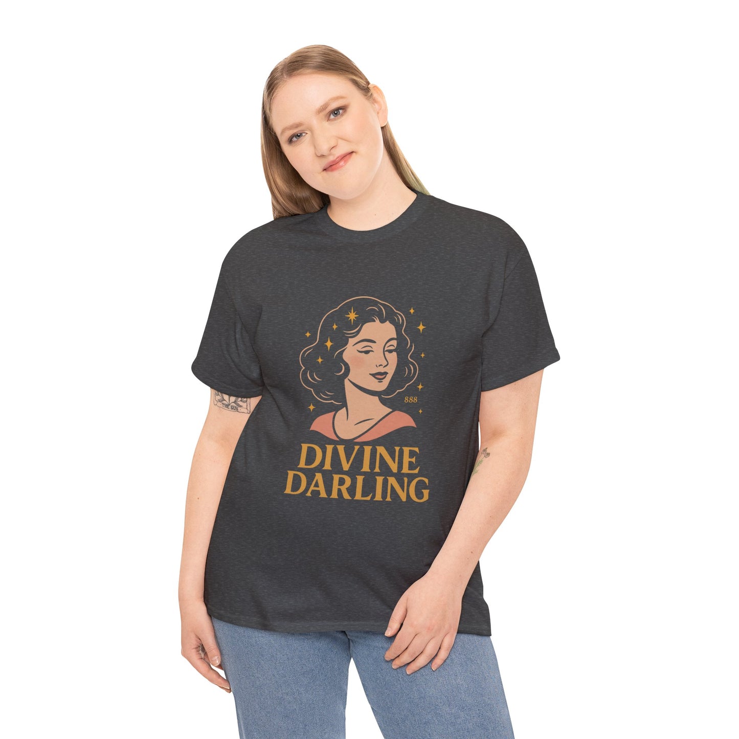 Wearing 888 Like It’s Chanel – Divine Darling T-Shirt, Vintage Retro Unisex Tee, 50s Pin Up Spirit Shirt - Madame Soulière