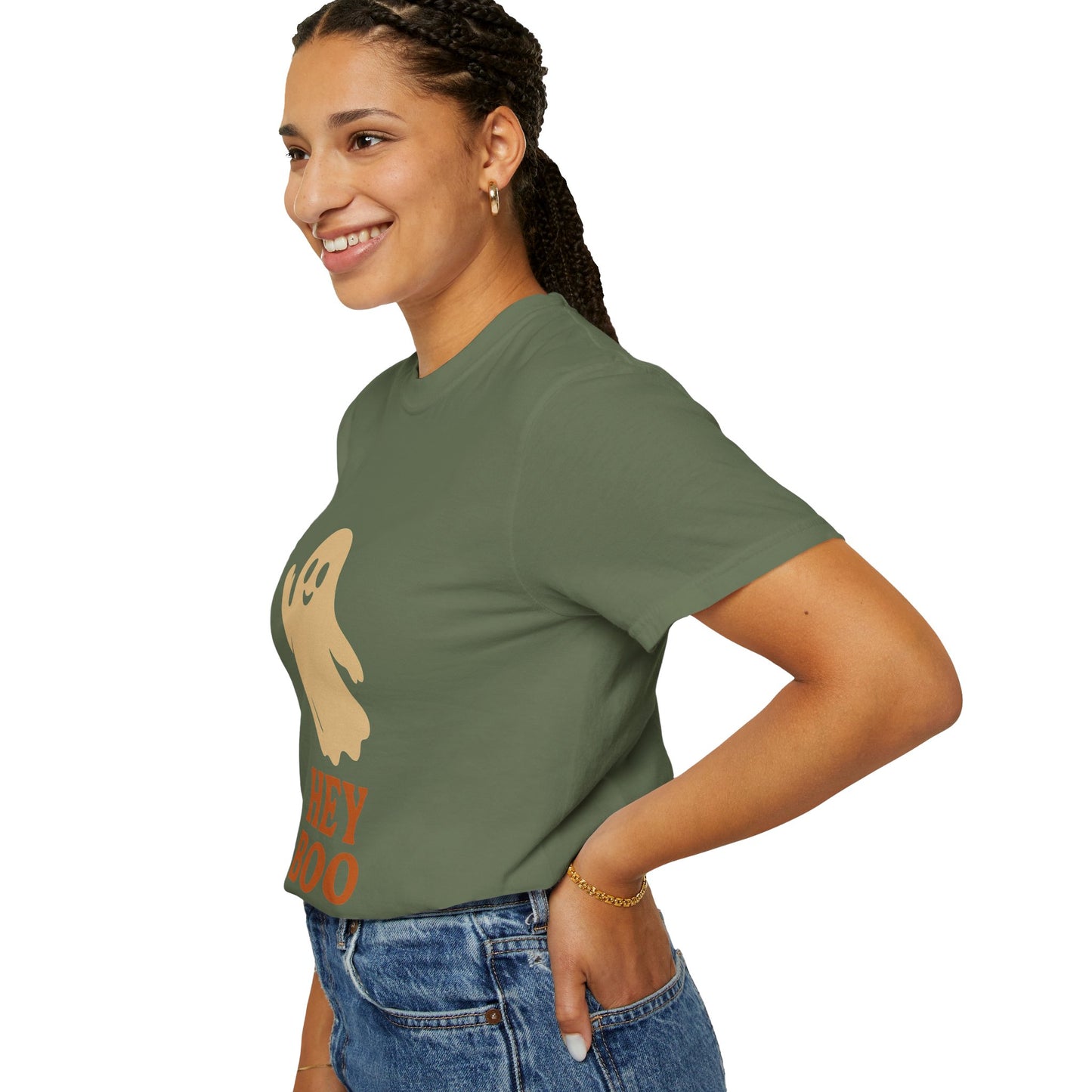 Retro Halloween Ghost T-Shirt – Vintage Pin Up Style Tee, Spooky Season Graphic Top, Hey Boo Shirt for Women & Men - Madame Soulière