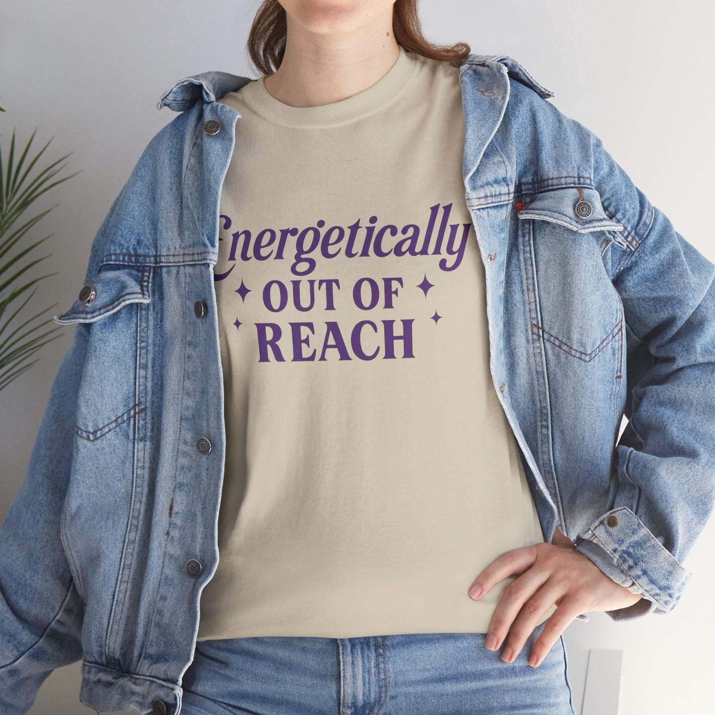 Energetically Out of Reach Unisex T-Shirt – Retro Vintage Graphic Tee, Spiritual Pin Up Shirt, Aesthetic Cosmic Vibes Top - Madame Soulière