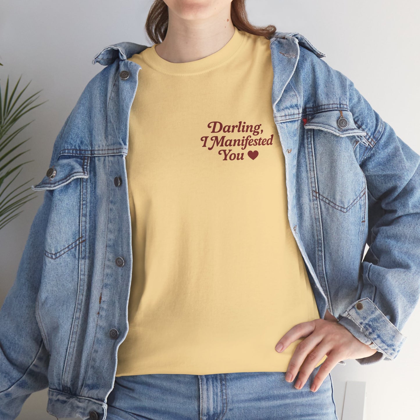 Darling, I Manifested You – Retro Mini Graphic Tee | Unisex Vintage Spiritual Shirt - Madame Soulière