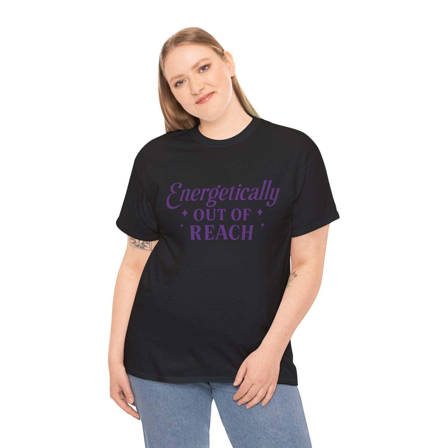 Energetically Out of Reach Unisex T-Shirt – Retro Vintage Graphic Tee, Spiritual Pin Up Shirt, Aesthetic Cosmic Vibes Top - Madame Soulière