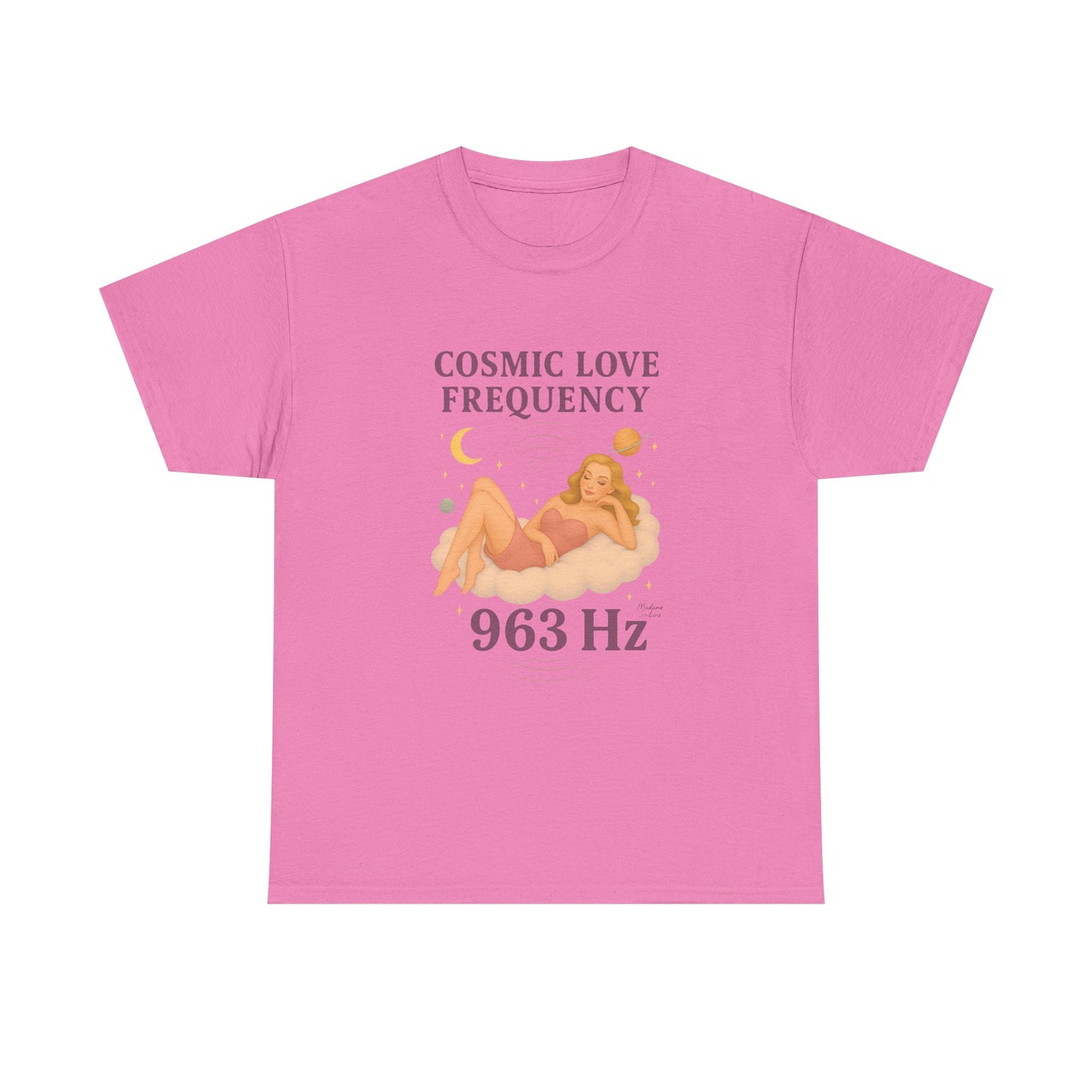 Cosmic Love Frequency 963 Hz Unisex T-Shirt – Retro Vintage Spiritual Graphic Tee, Angel Number Vibes, Feminine Pin Up Inspired Top - Madame Soulière