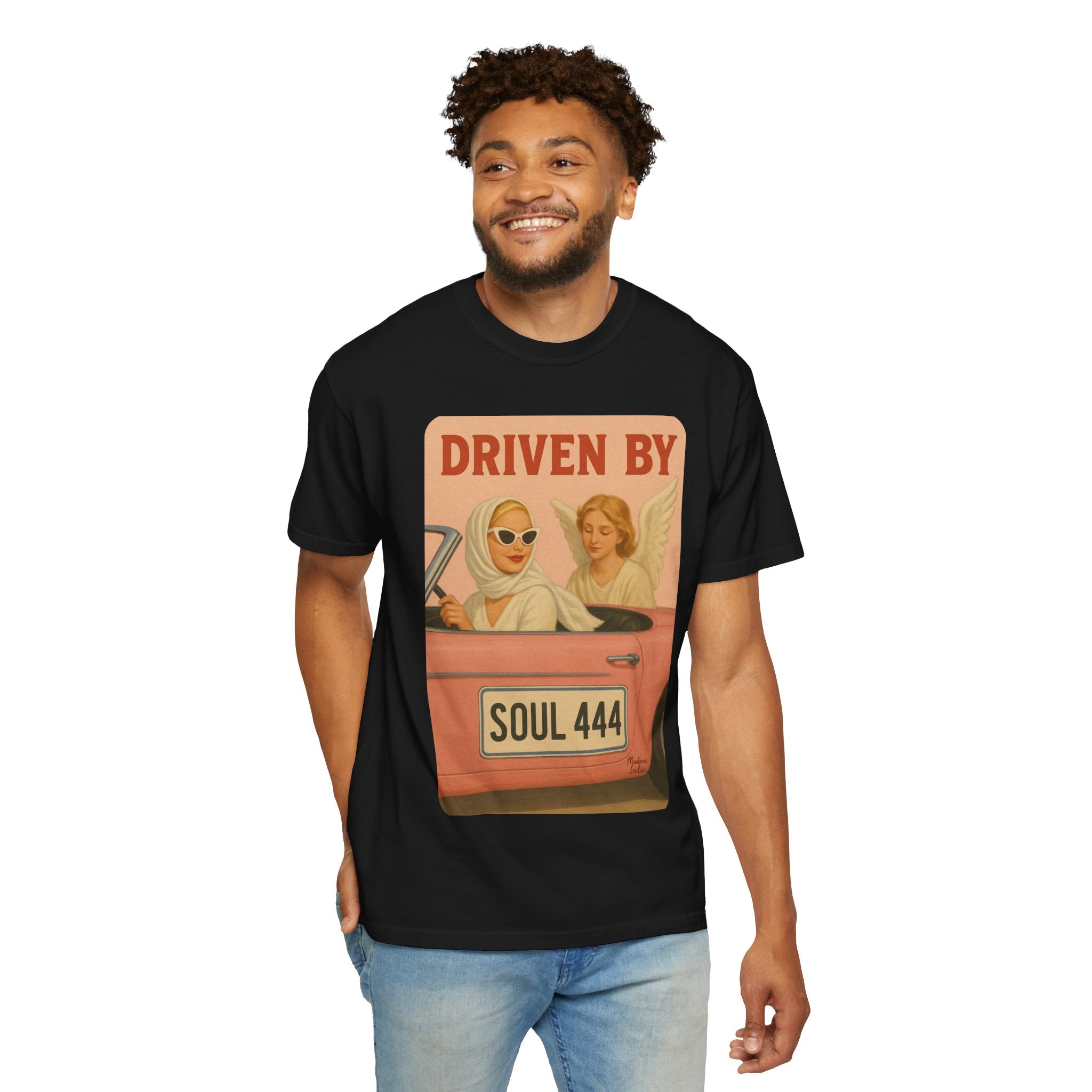 Driven by Soul 444 Graphic T-Shirt – Spiritual Retro Angel Number Unisex Tee