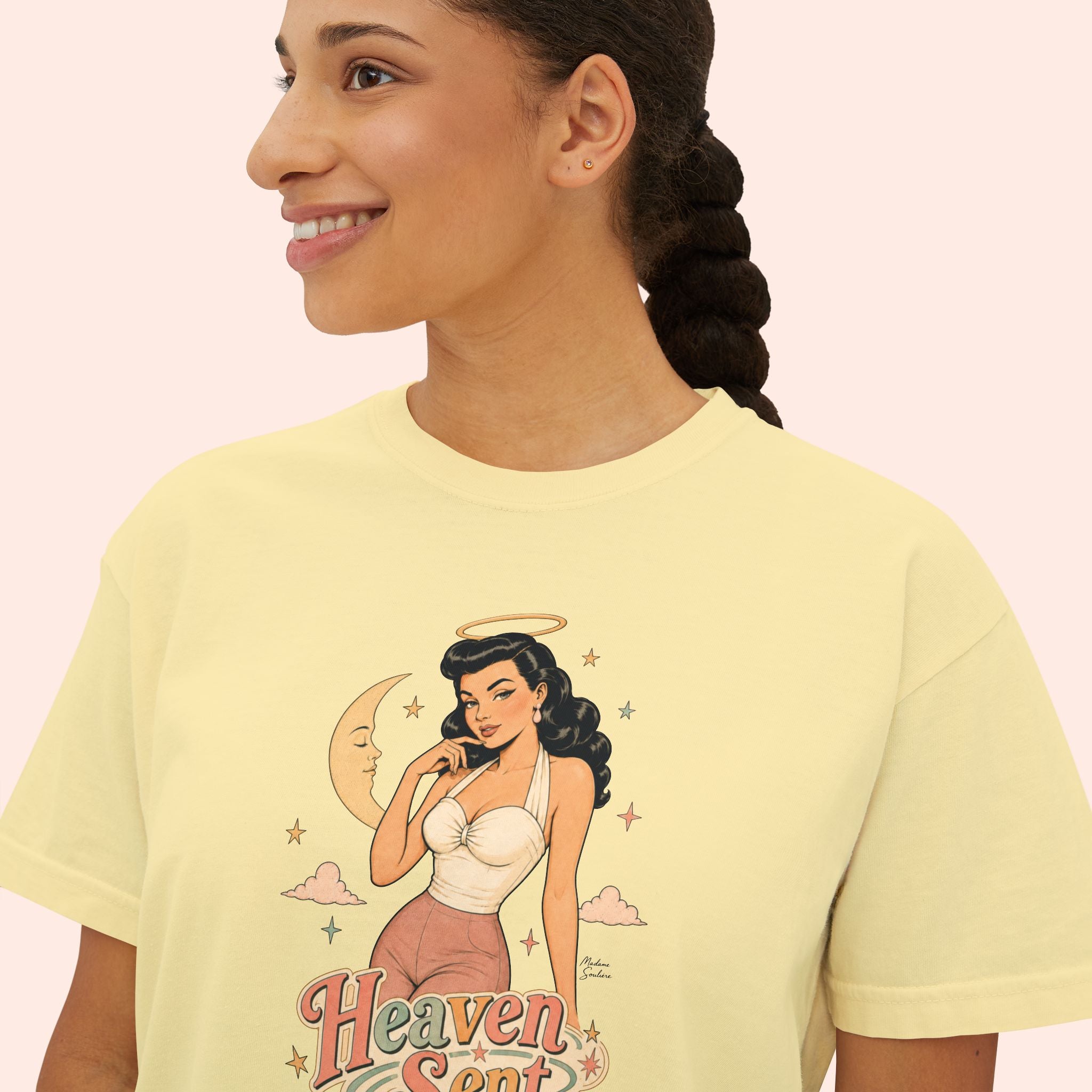 Heaven Sent – Retro Pin-Up Vintage Boxy T-Shirt
