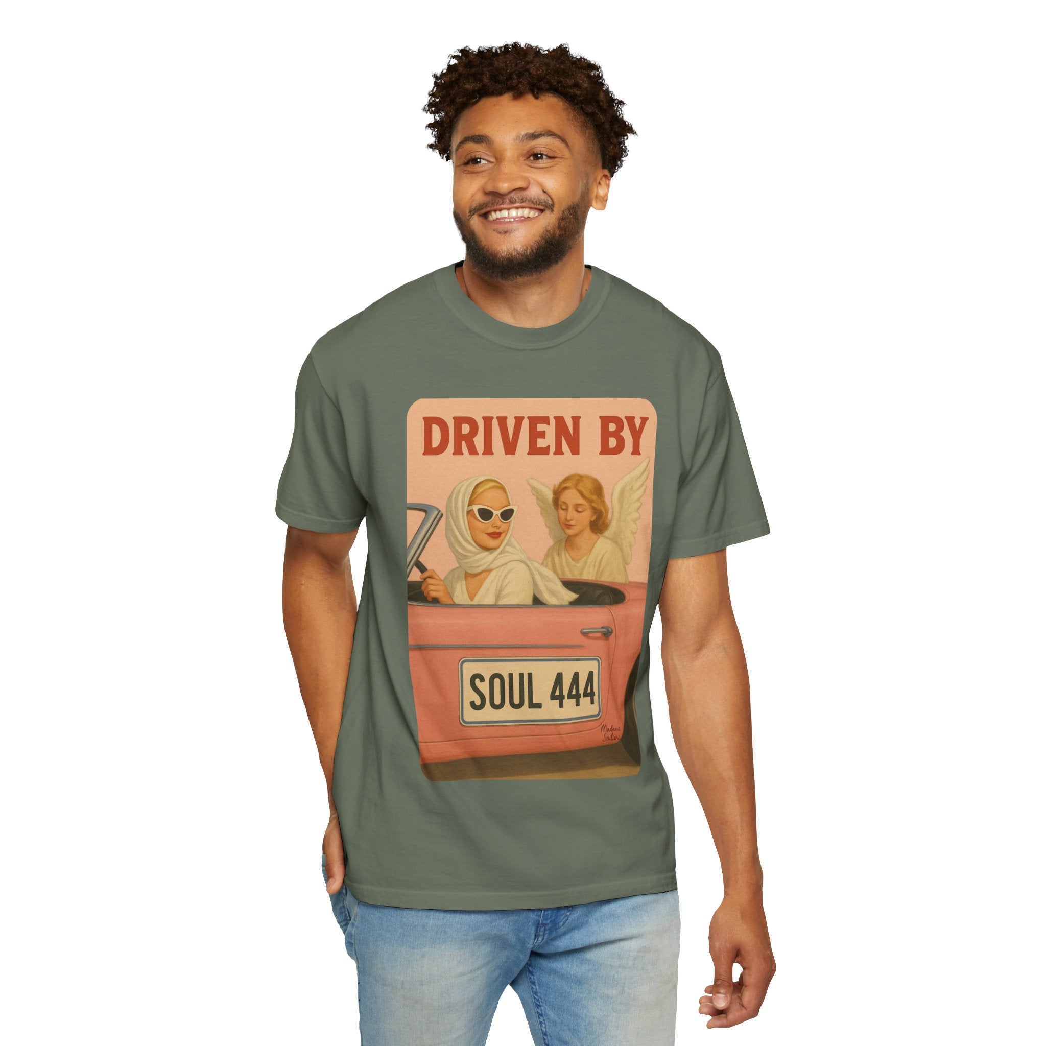 Driven by Soul 444 Graphic T-Shirt – Spiritual Retro Angel Number Unisex Tee