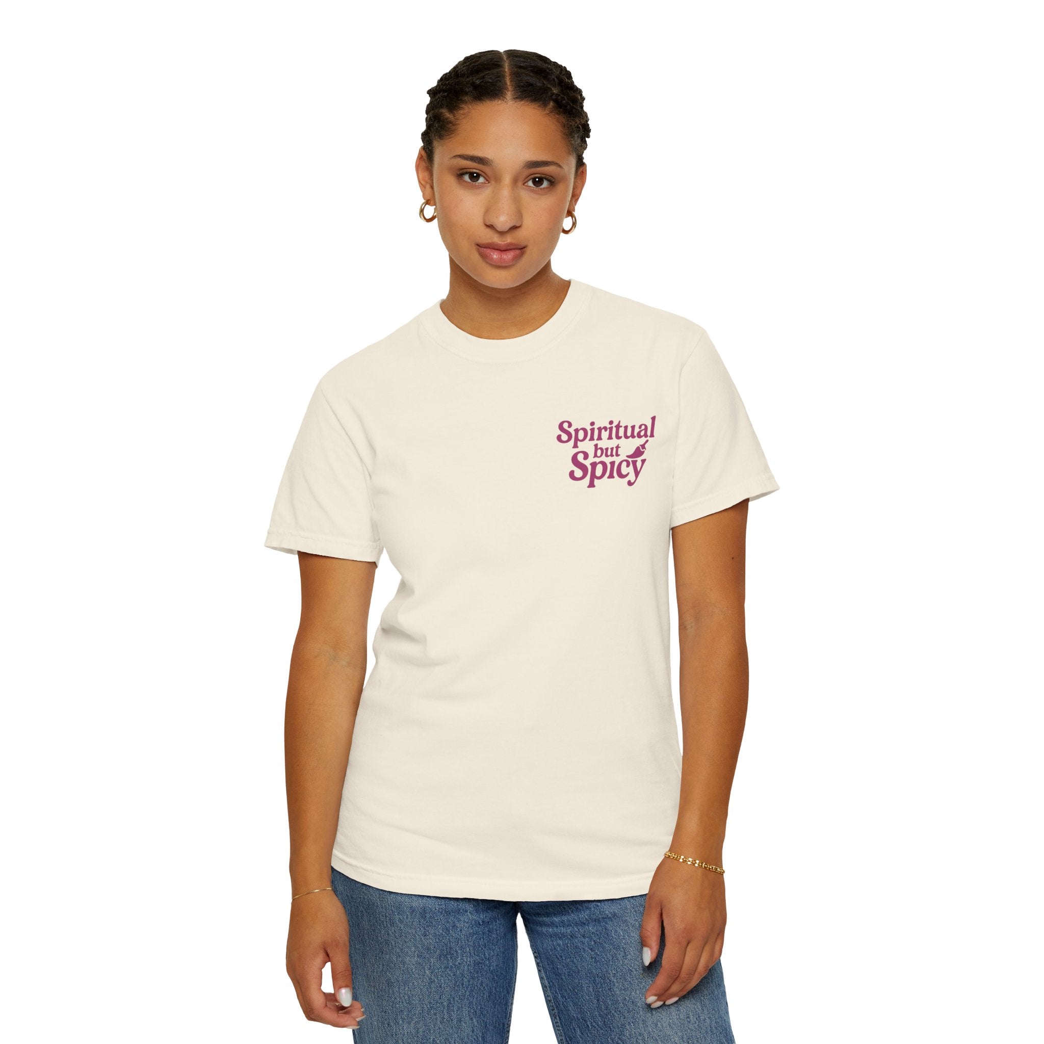 Soft but Spicy – Retro Divine Feminine Mini Print T-Shirt