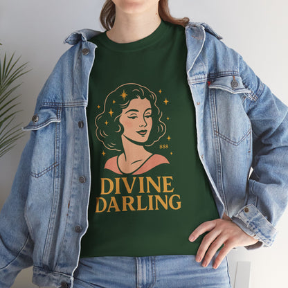 Wearing 888 Like It’s Chanel – Divine Darling T-Shirt, Vintage Retro Unisex Tee, 50s Pin Up Spirit Shirt - Madame Soulière