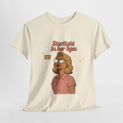 Starlight in Her Eyes – 1111 Angel Number Retro T-Shirt | Unisex Spiritual Vintage Tee - Madame Soulière
