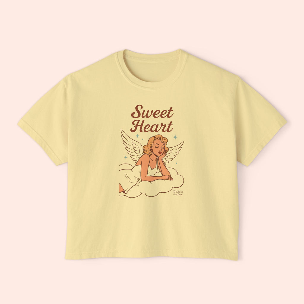 Sweet Heart – Retro Angel Vintage Boxy T-Shirt