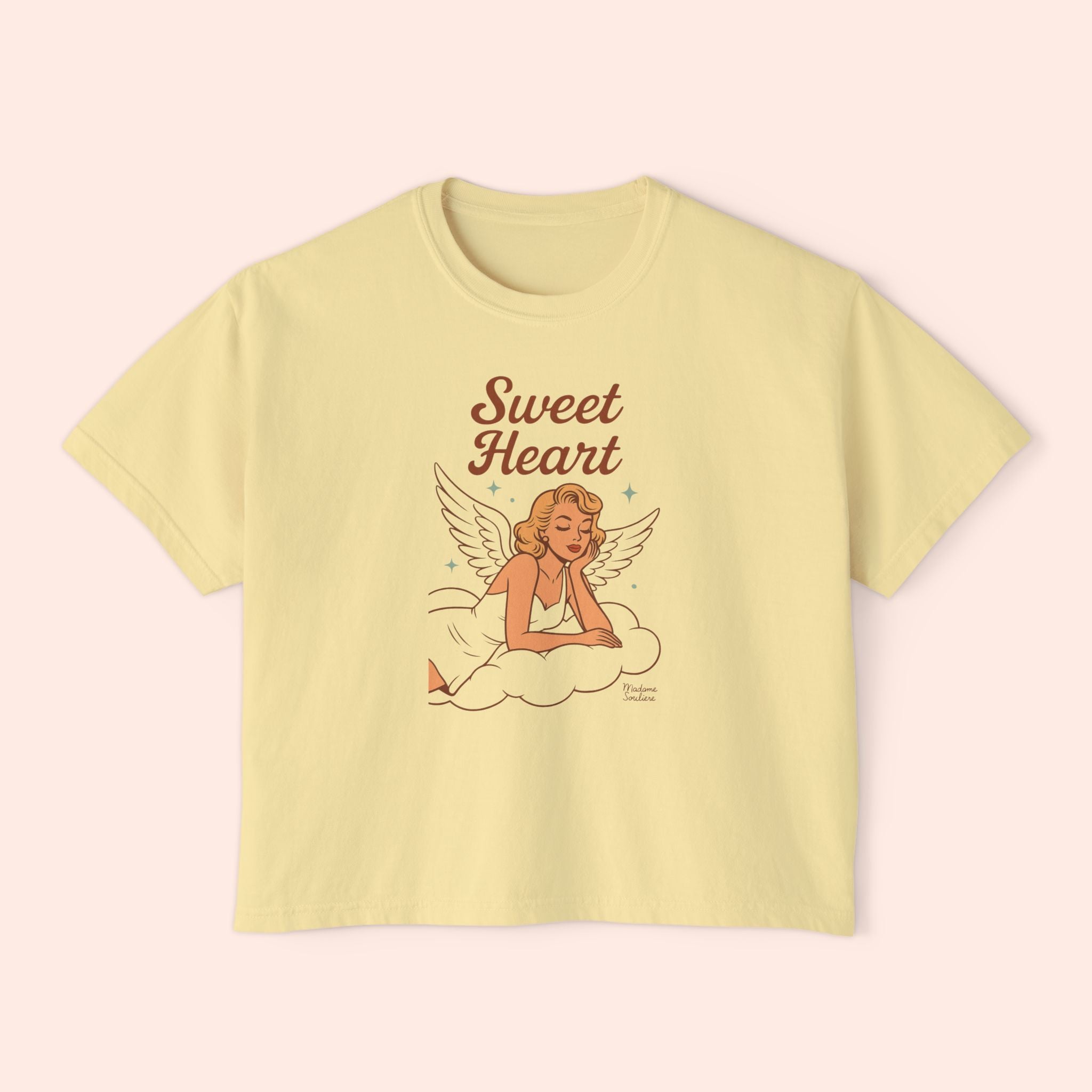 Sweet Heart – Retro Angel Vintage Boxy T-Shirt