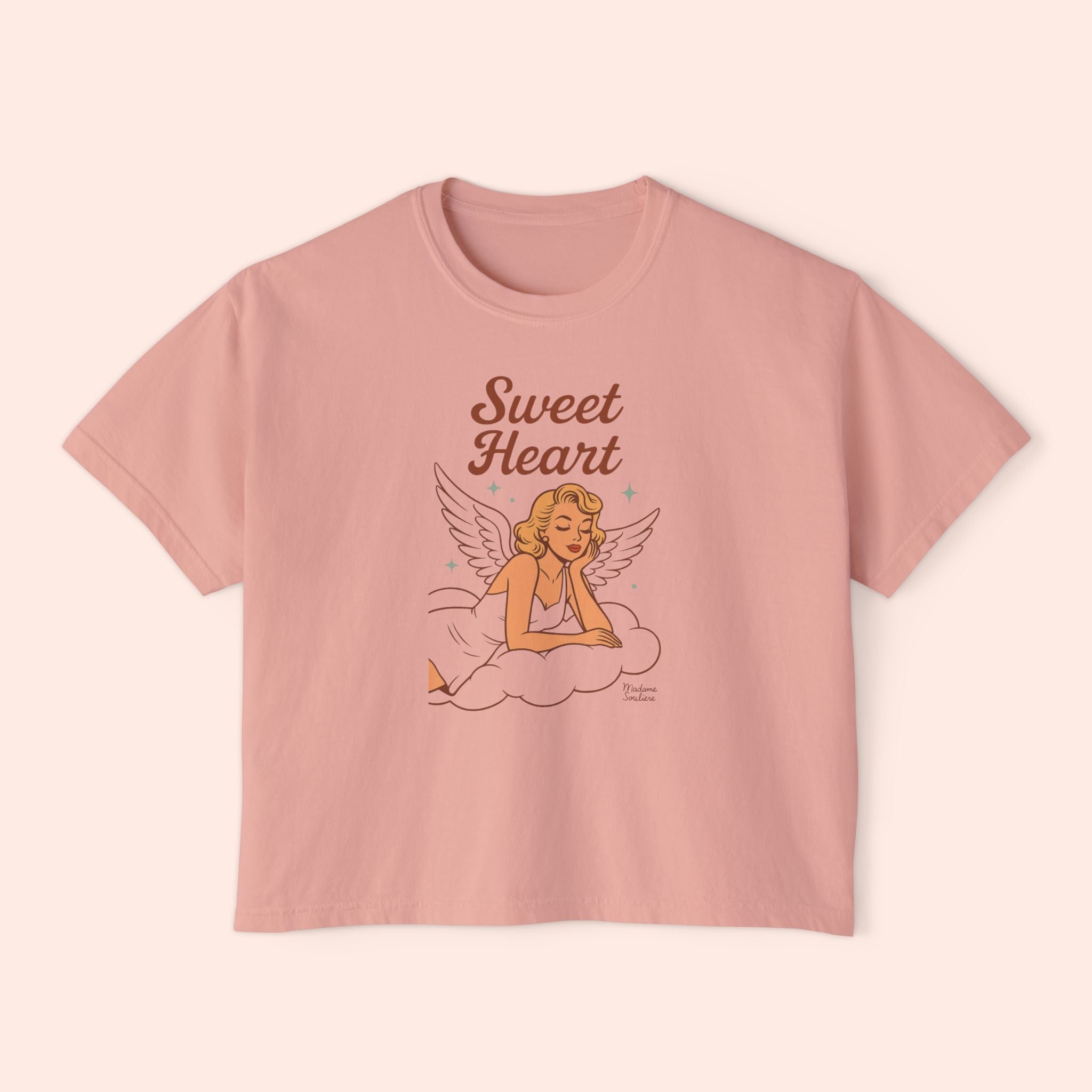 Sweet Heart – Retro Angel Vintage Boxy T-Shirt