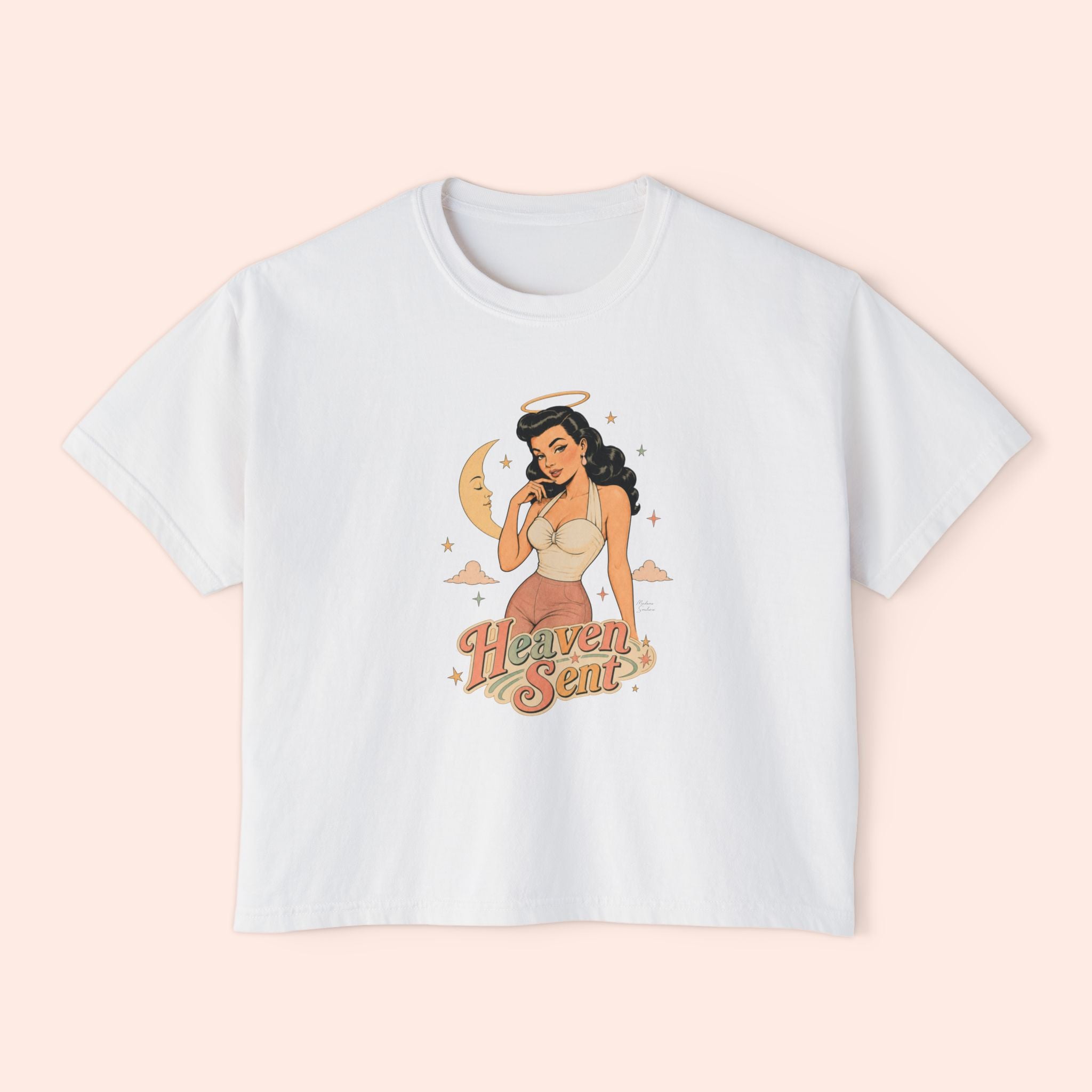 Heaven Sent – Retro Pin-Up Vintage Boxy T-Shirt