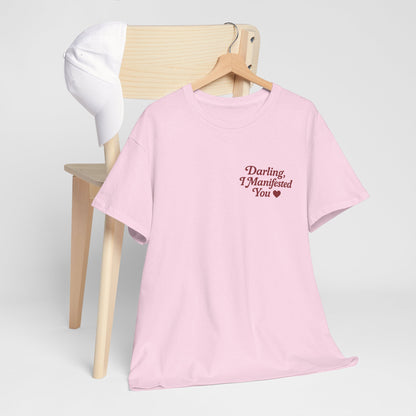 Darling, I Manifested You – Retro Mini Graphic Tee | Unisex Vintage Spiritual Shirt - Madame Soulière