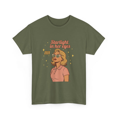 Starlight in Her Eyes – 1111 Angel Number Retro T-Shirt | Unisex Spiritual Vintage Tee - Madame Soulière