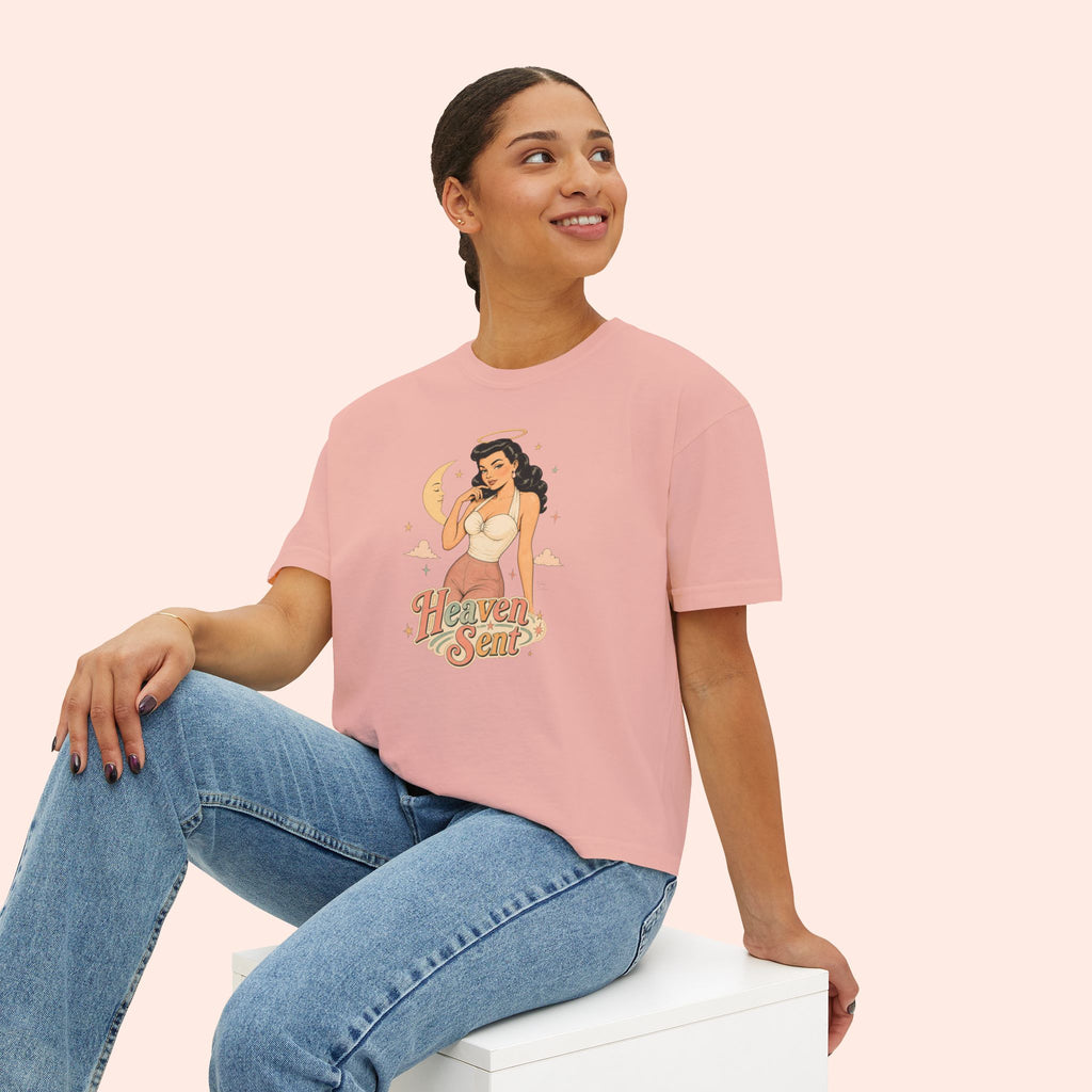 Heaven Sent – Retro Pin-Up Vintage Boxy T-Shirt