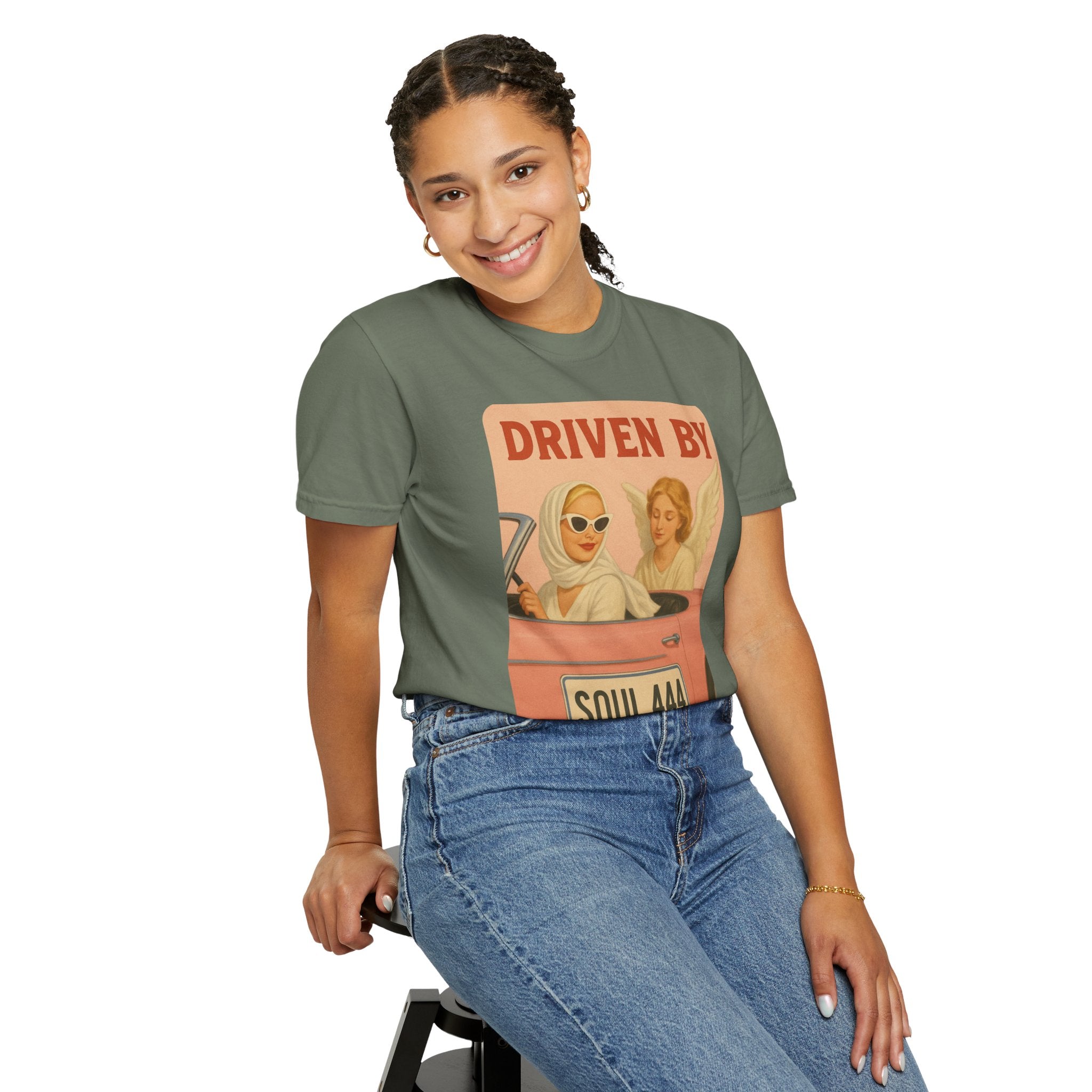 Driven by Soul 444 Graphic T-Shirt – Spiritual Retro Angel Number Unisex Tee