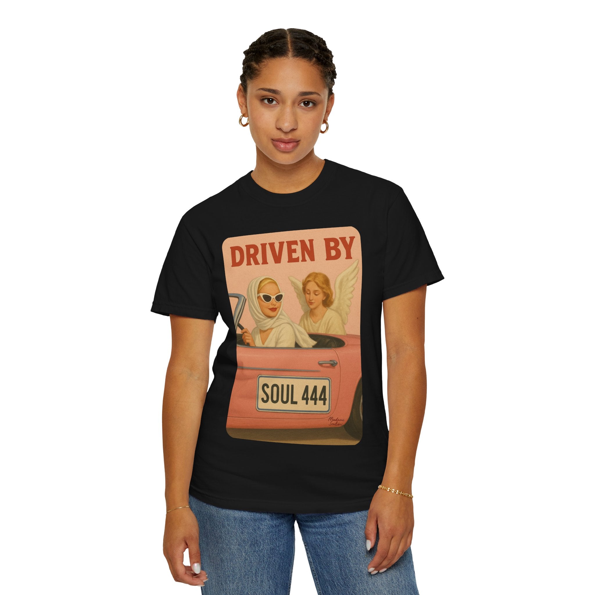 Driven by Soul 444 Graphic T-Shirt – Spiritual Retro Angel Number Unisex Tee