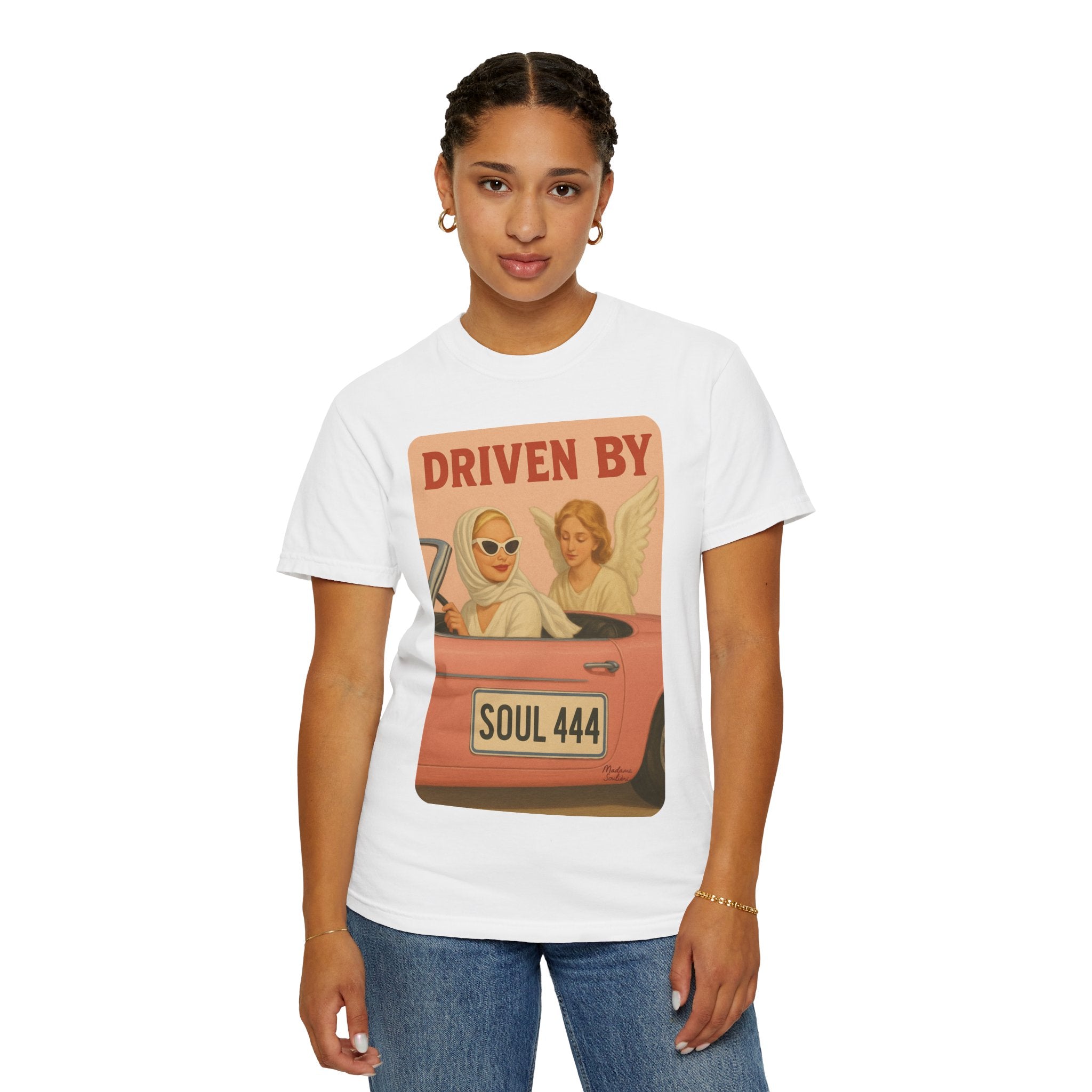 Driven by Soul 444 Graphic T-Shirt – Spiritual Retro Angel Number Unisex Tee