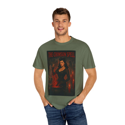 The Crimson Spell Halloween Unisex T-Shirt – Retro Witch Graphic Tee, Vintage Horror Spooky Top,  Scary Season Shirt - Madame Soulière