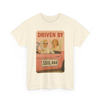 Driven by Soul 444 – Angel Number Retro Graphic Tee | Unisex Vintage Empowerment Shirt - Madame Soulière