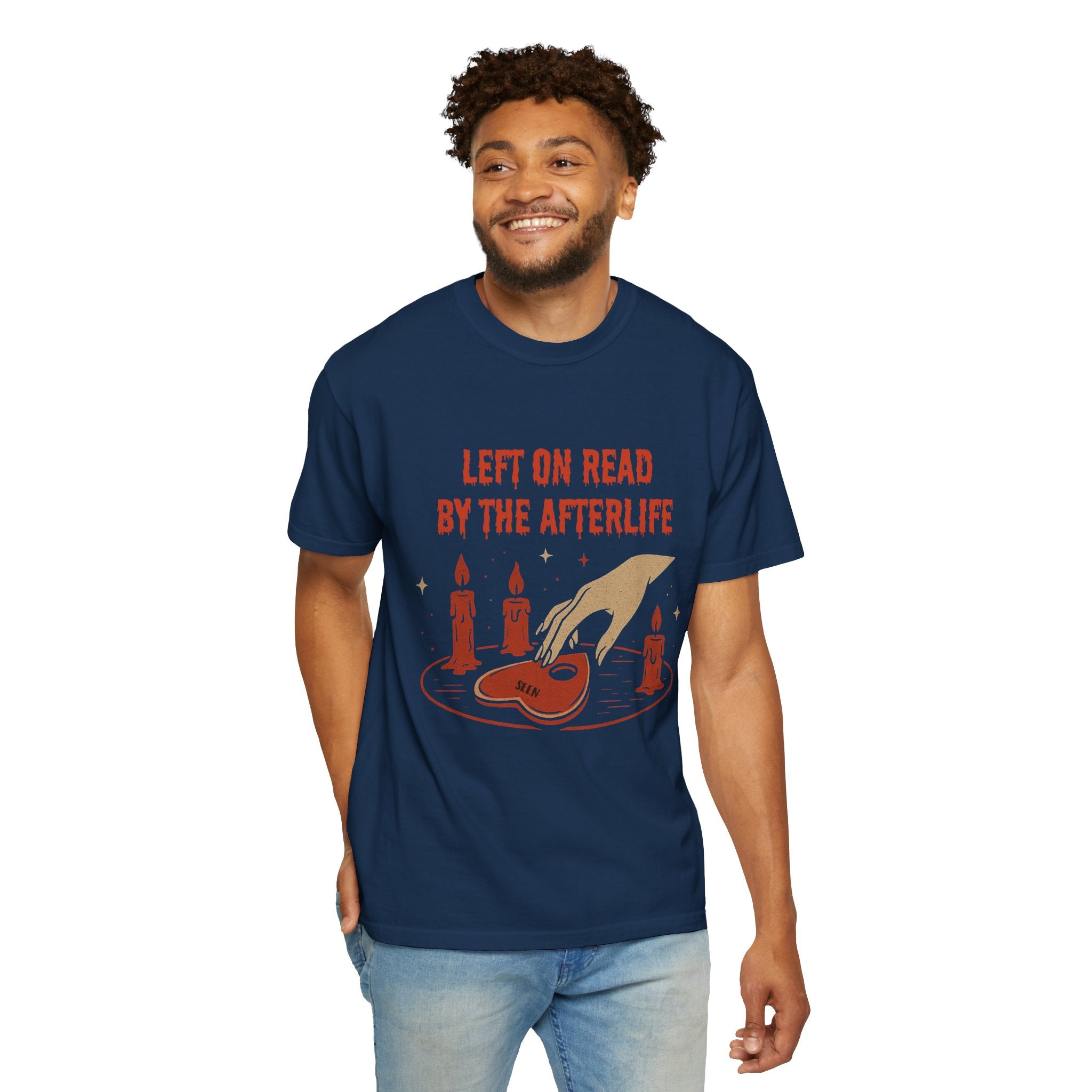 Left on Read by the Afterlife – Vintage Halloween Unisex T-Shirt