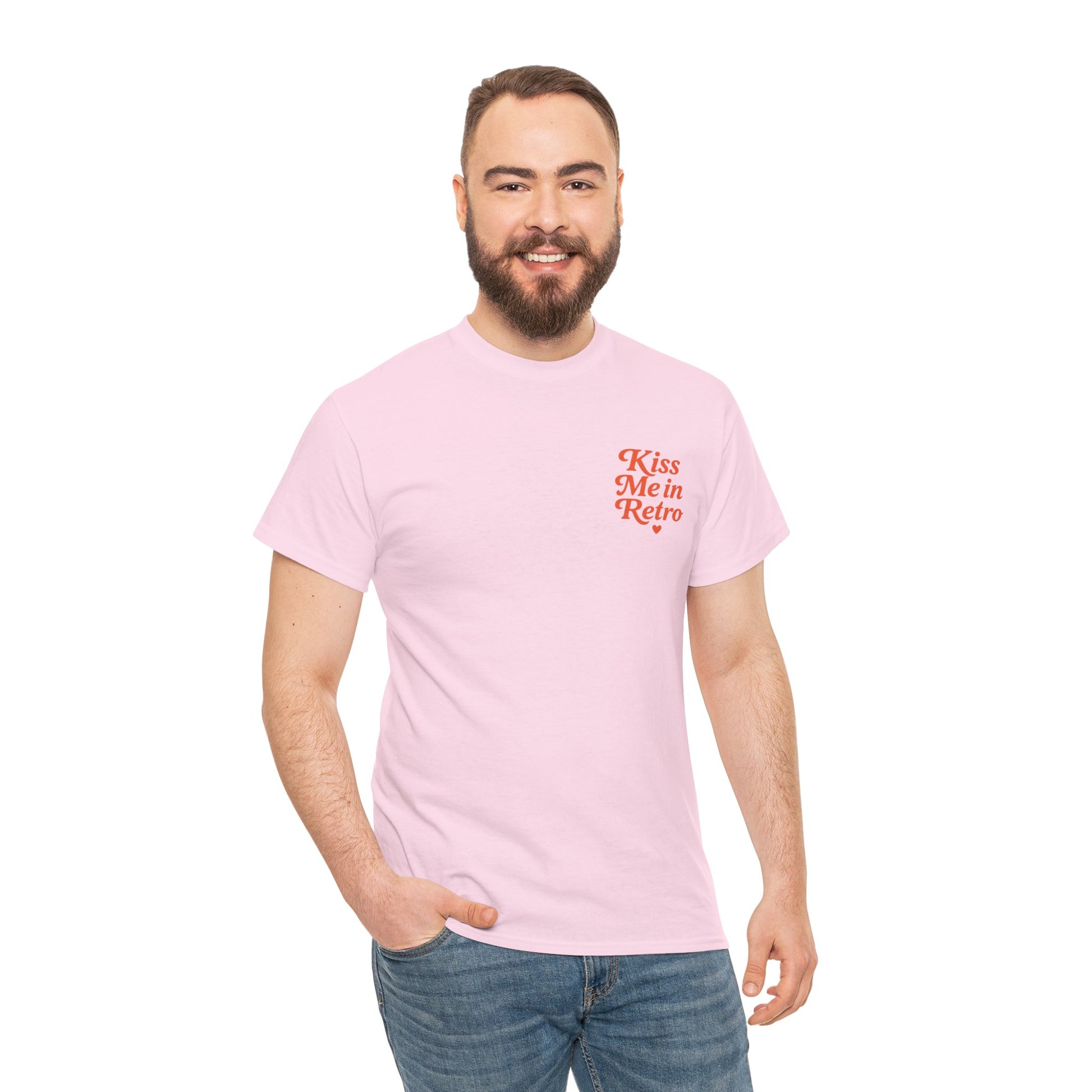 Retro Mini Slogan Unisex T-Shirt – Kiss Me in Retro Graphic Tee, Vintage Pin Up Inspired Top, 50s Rockabilly Style, Feminine Retro Statement Shirt - Madame Soulière