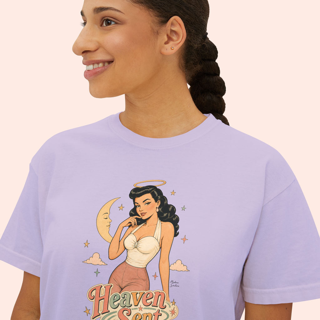 Heaven Sent – Retro Pin-Up Vintage Boxy T-Shirt