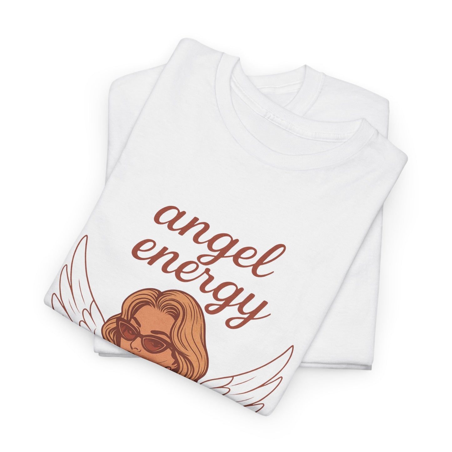 Angel Energy Unisex T-Shirt – Vintage Retro Graphic Tee, Spiritual Pin Up Shirt, Feminine Aesthetic Empowerment Top - Madame Soulière